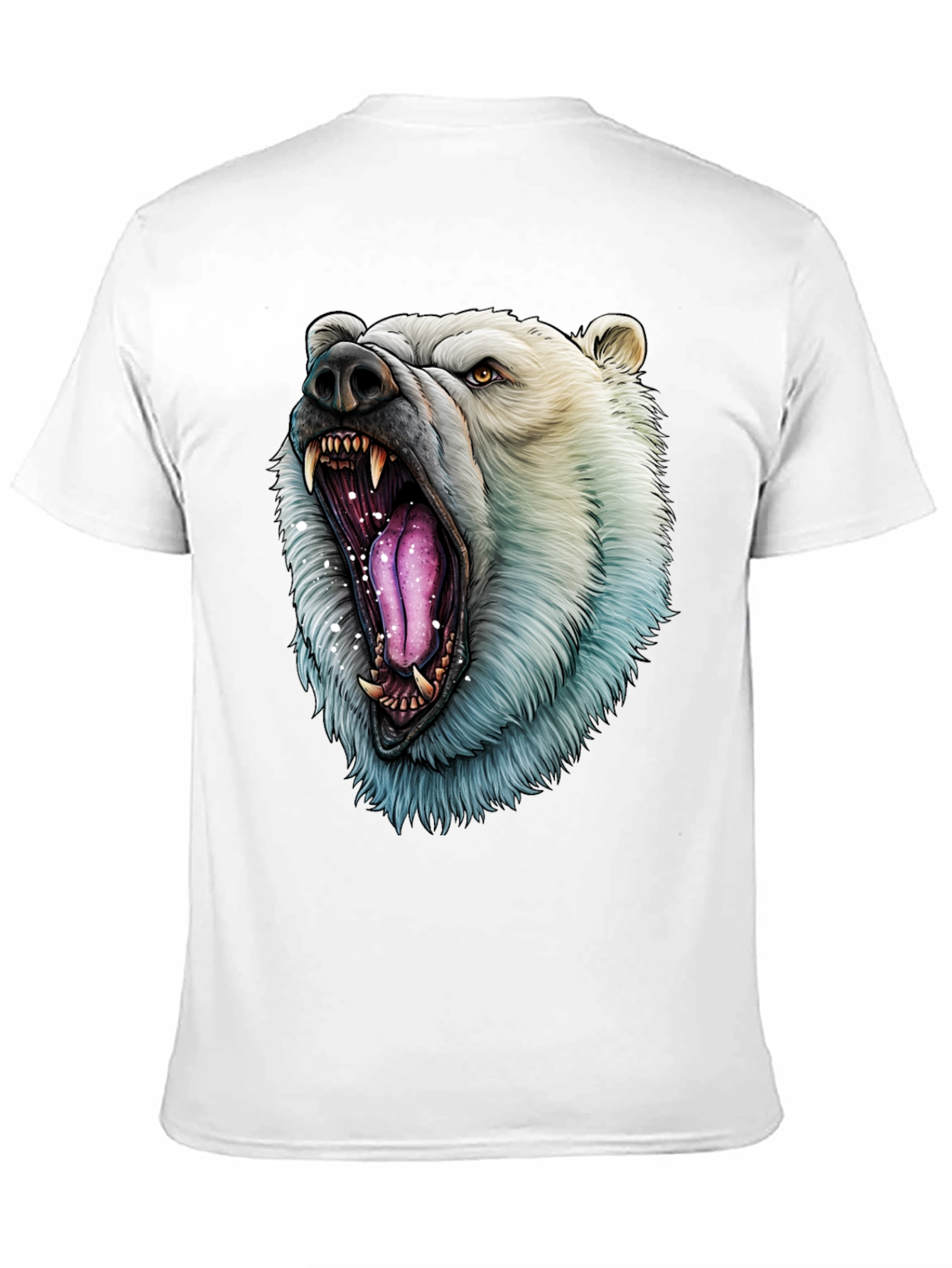 Black Polar Bear Graphic Tee - Roaring Wild Style view 11