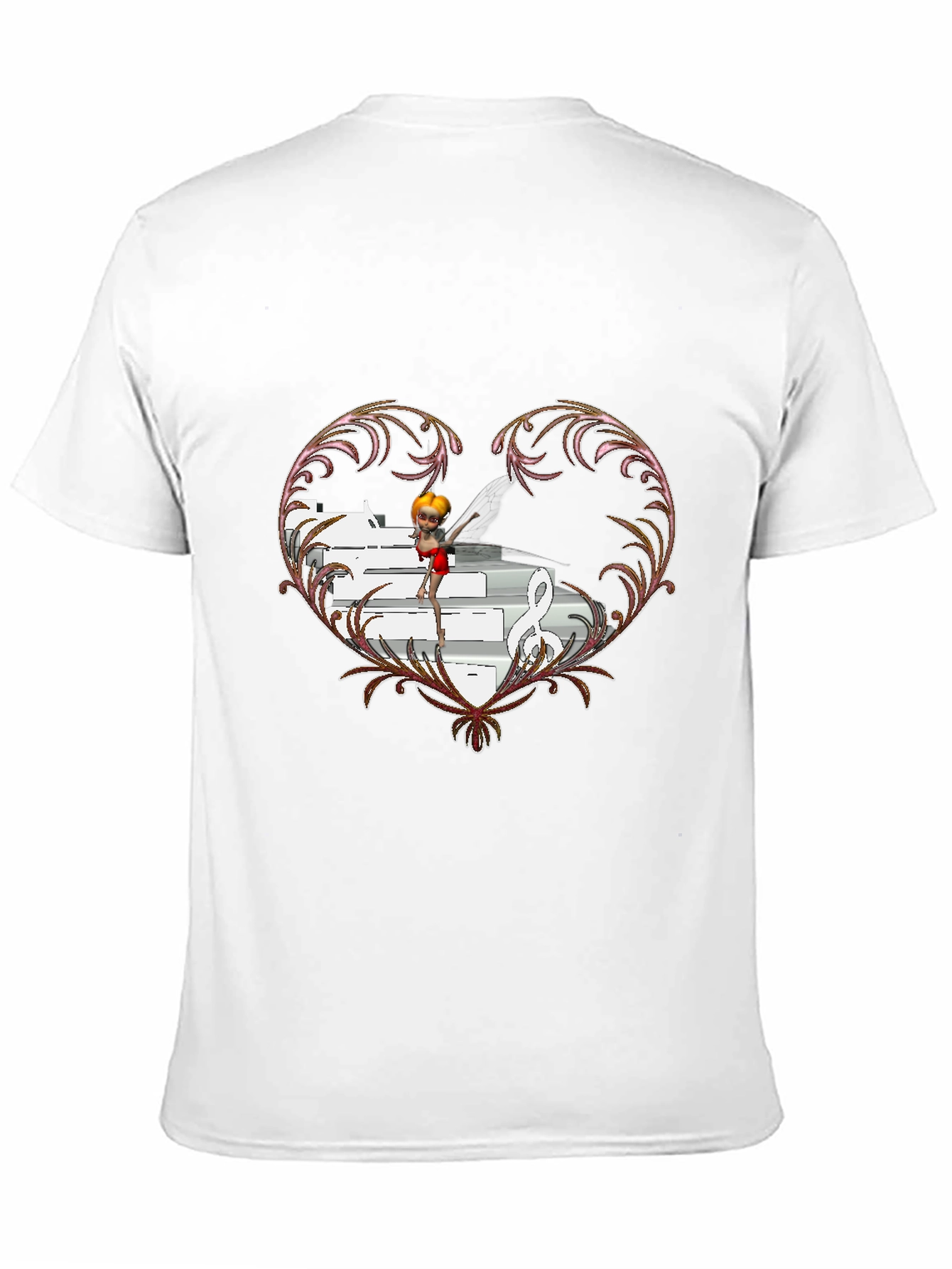 Black Musical Heart Graphic Tee - Unique Design view 11