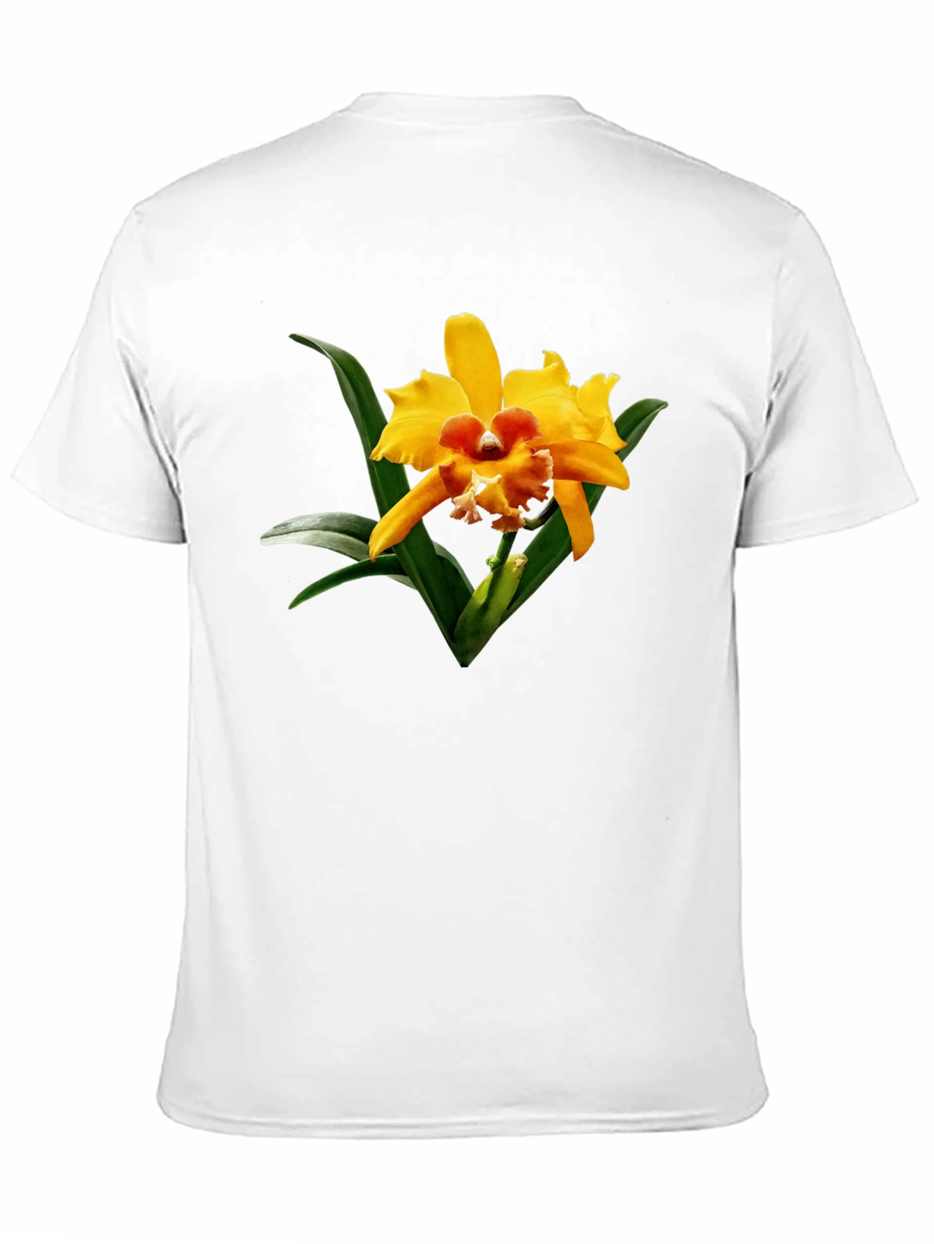 Black Floral Graphic Tee - Exotic Orchid Black T-Shirt view 11