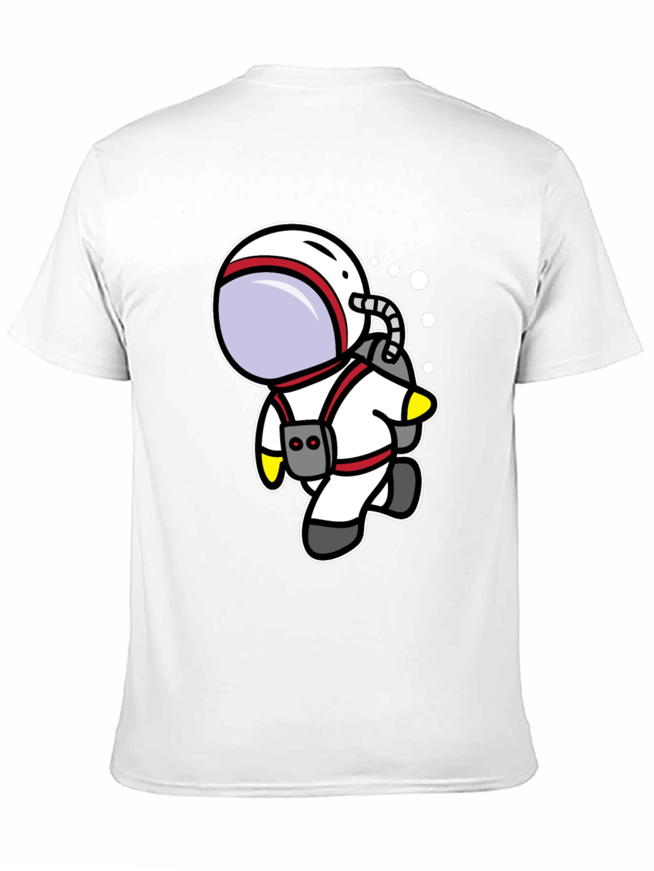 Black Cartoon Astronaut Black T-Shirt view 11