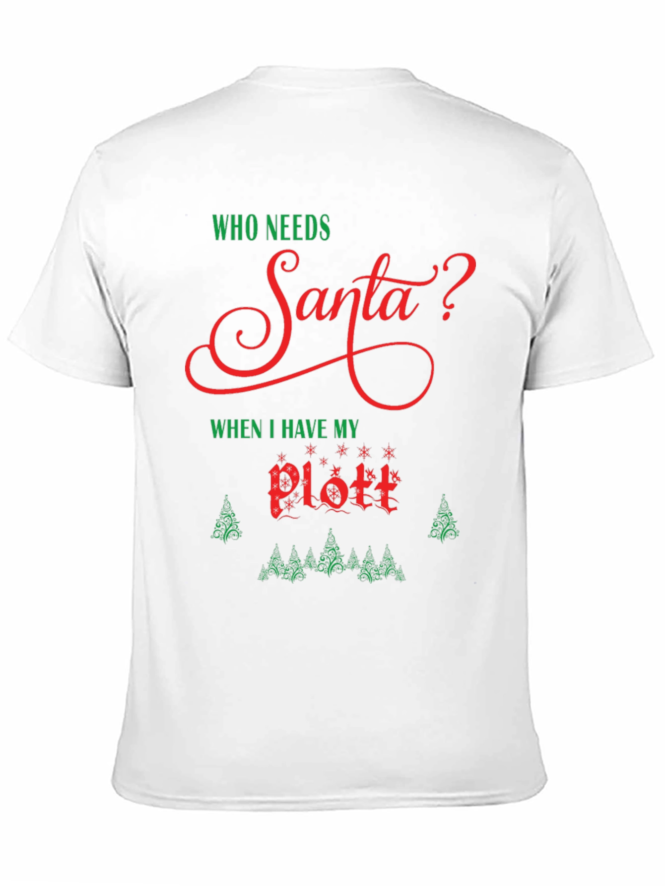 Black Who Needs Santa? 'Plott' T-Shirt view 11