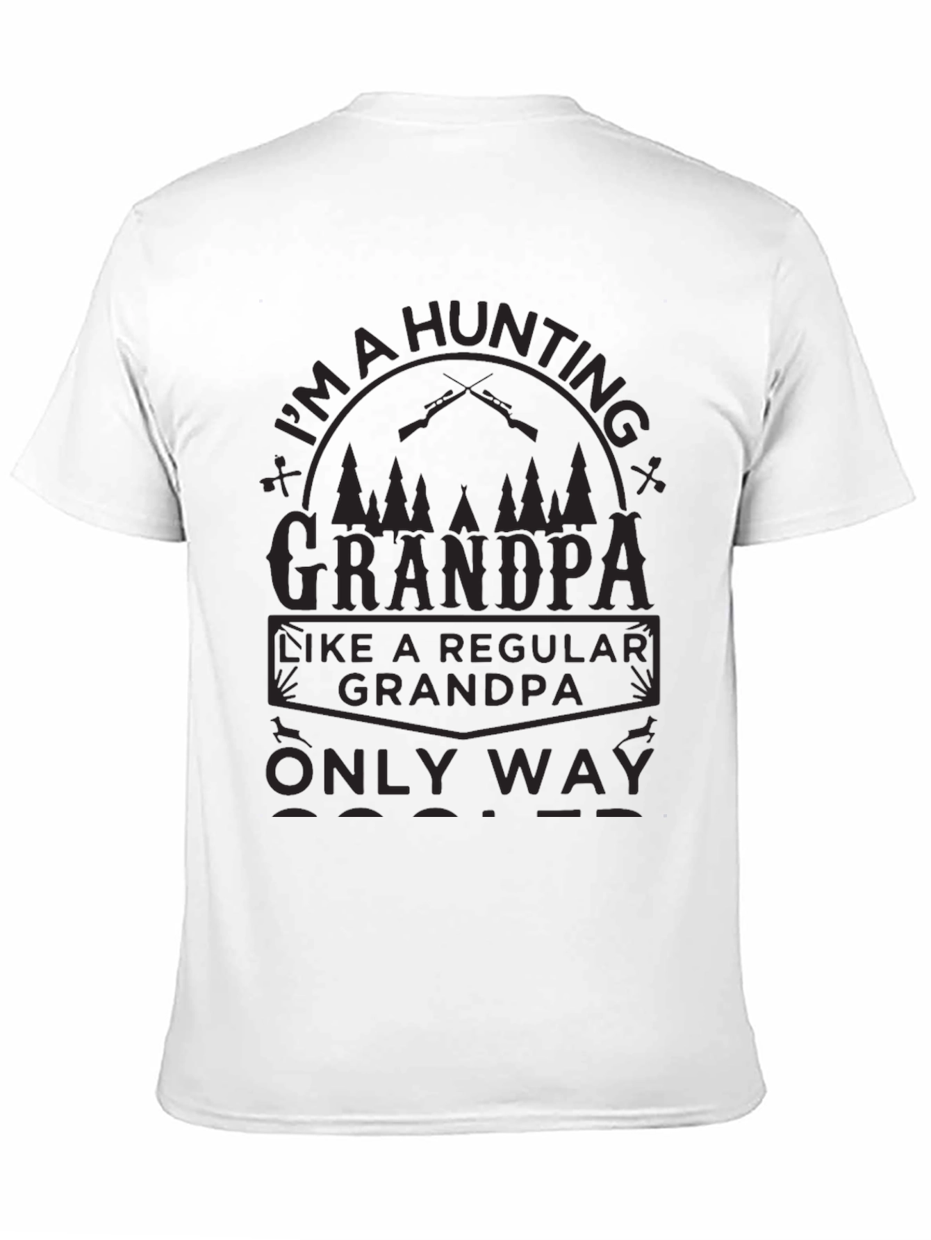 Black Hunting Grandpa T-Shirt view 11