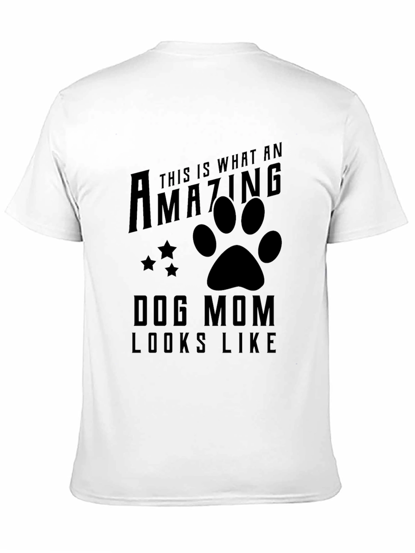 Black Amazing Dog Mom T-Shirt - Black Graphic Tee view 11