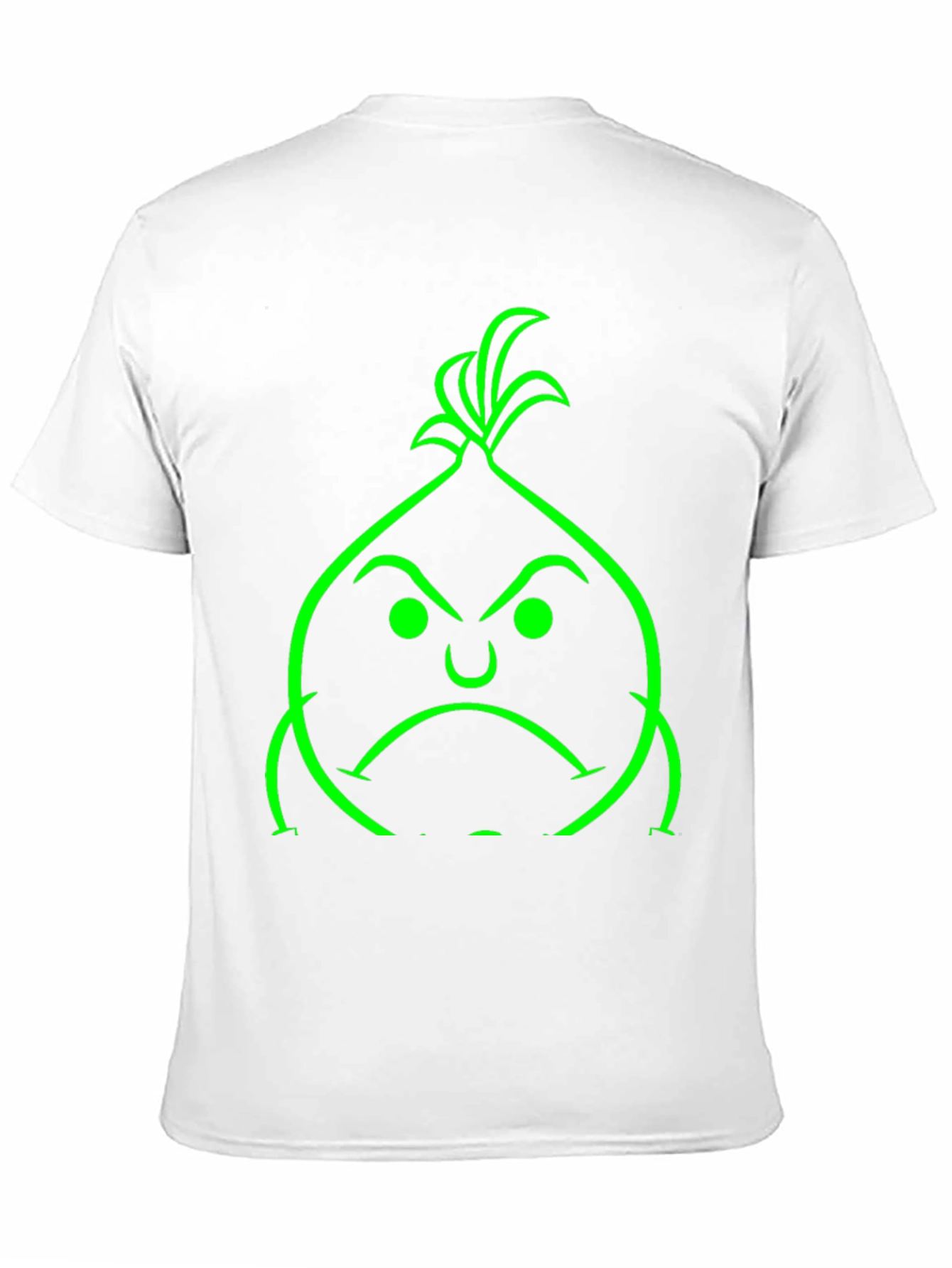 Black Grumpy Green Onion Graphic Tee - Black Cotton Blend view 11