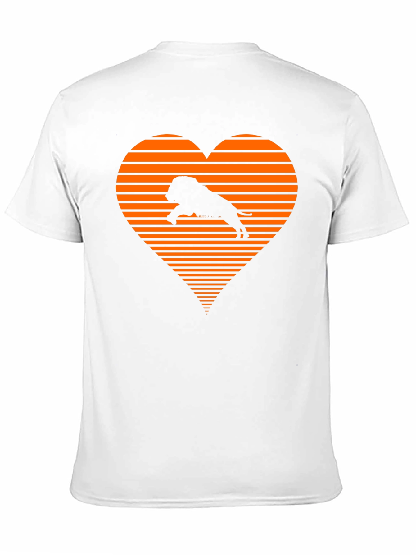 Black Lion Heart Striped Graphic T-Shirt view 11