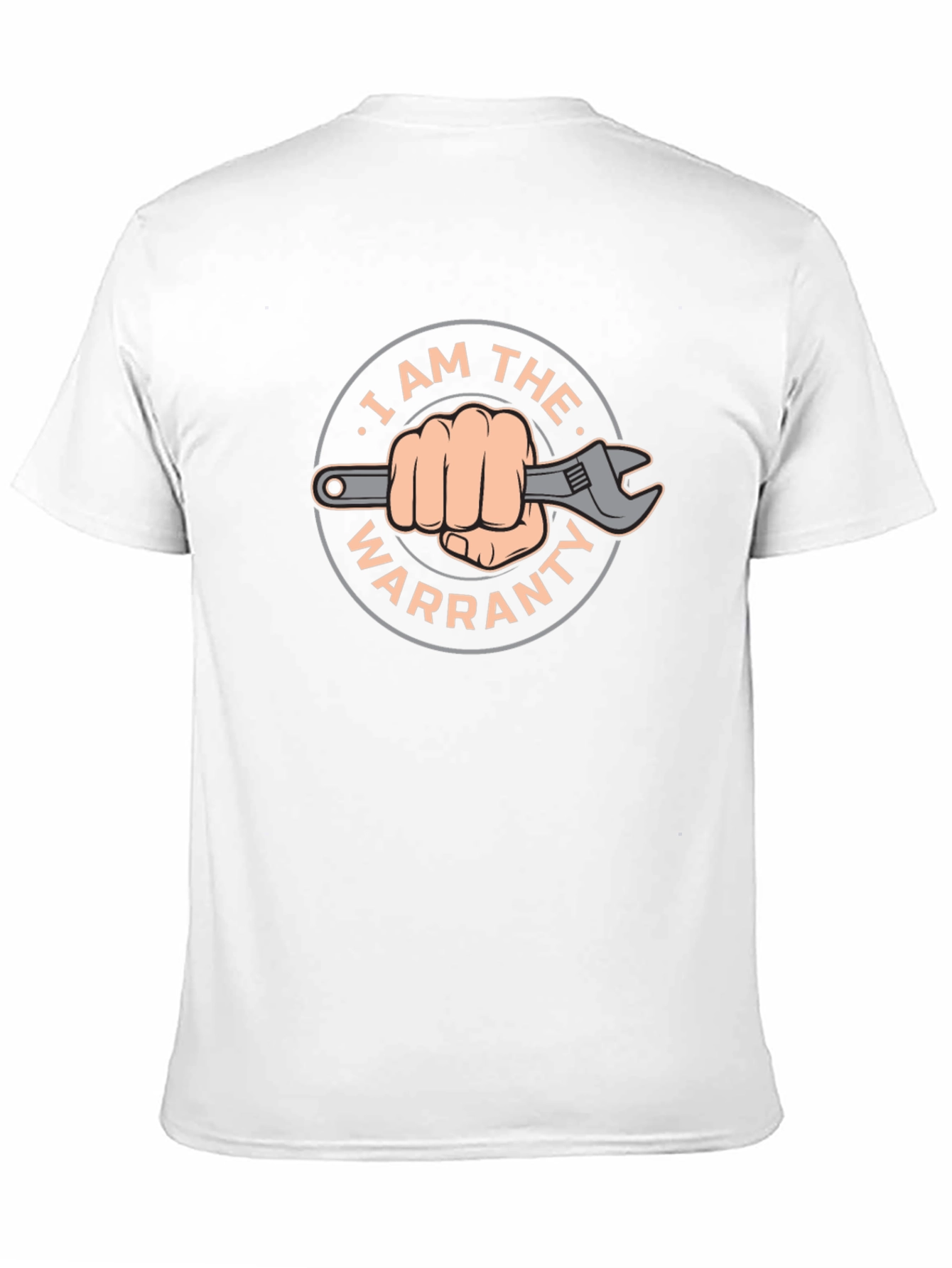Black I Am The Warranty Funny Wrench Graphic T-Shirt view 11