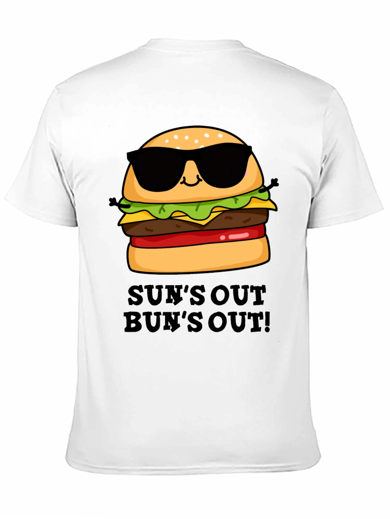Black Sun's Out Bun's Out Burger Graphic Tee view 11
