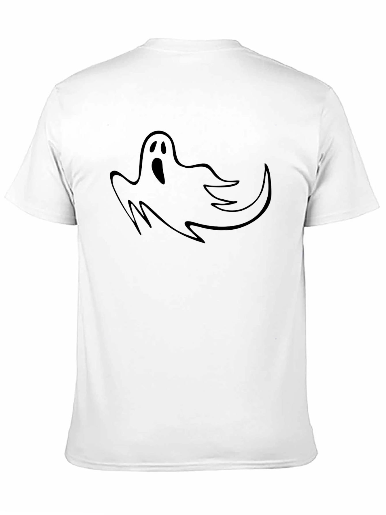 Black Spooky Ghost Graphic T-Shirt - Black view 11