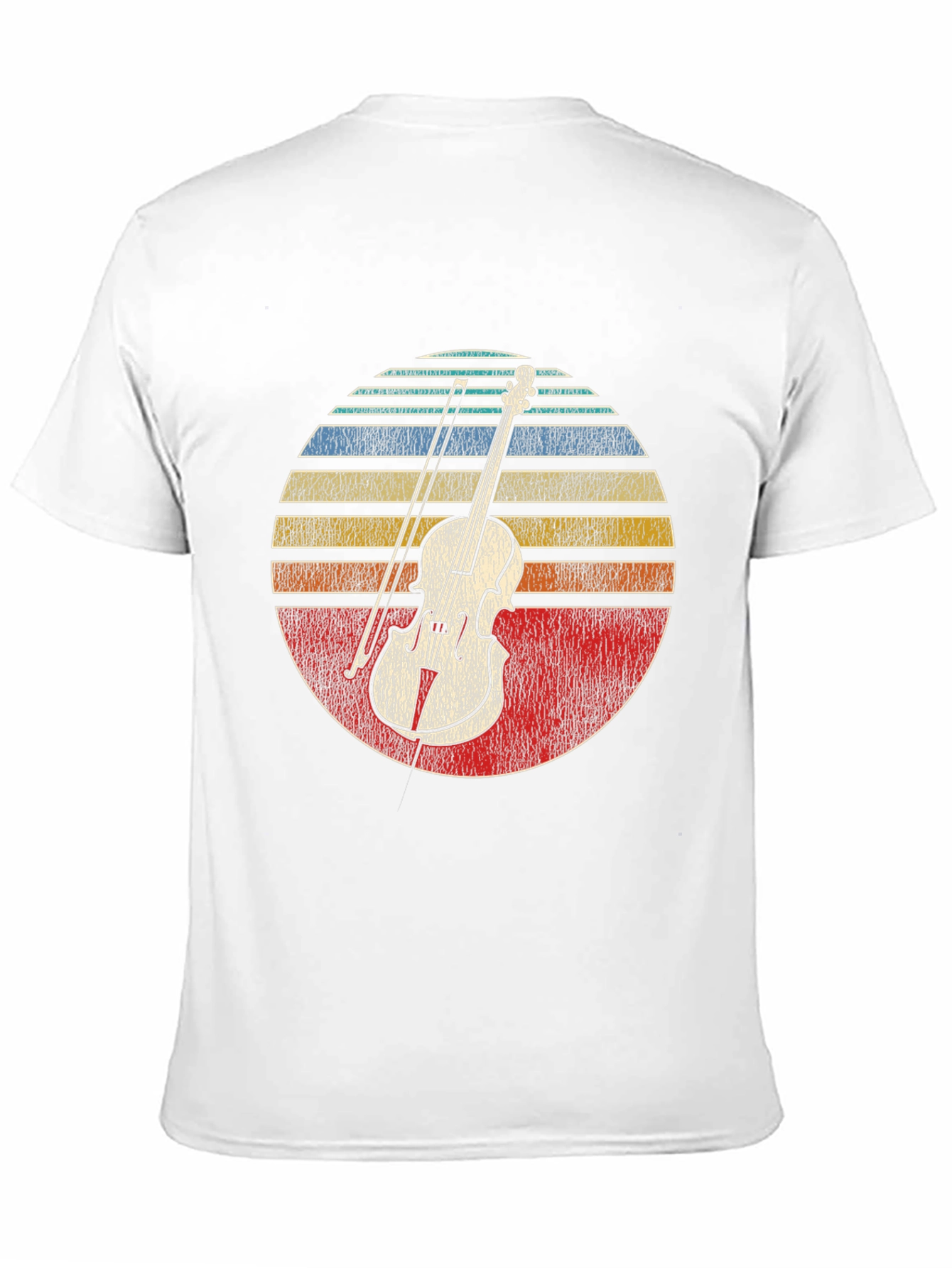 Black Vintage Violin Sunset Graphic Tee view 11