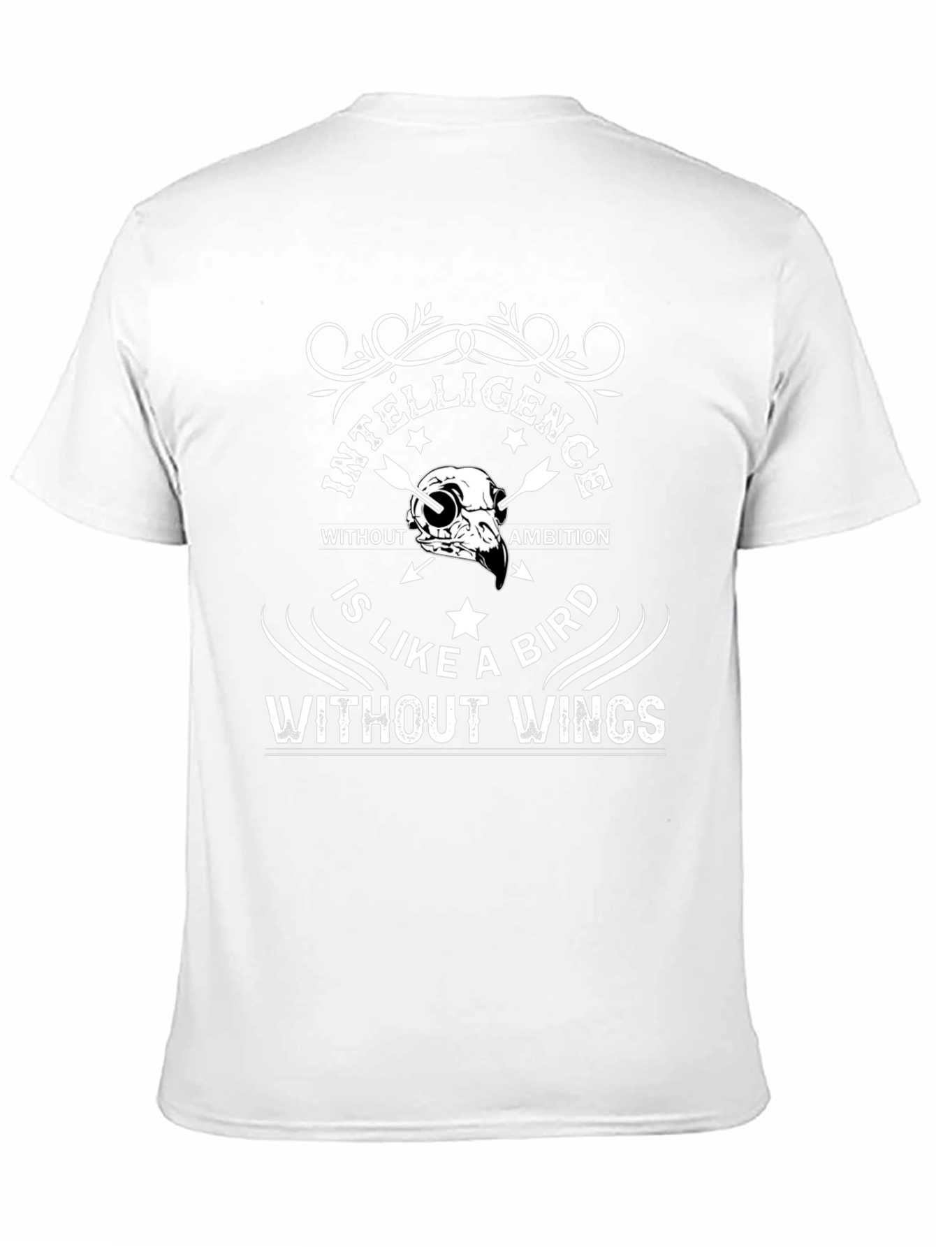 Black Intelligence Without Ambition Graphic Tee view 11