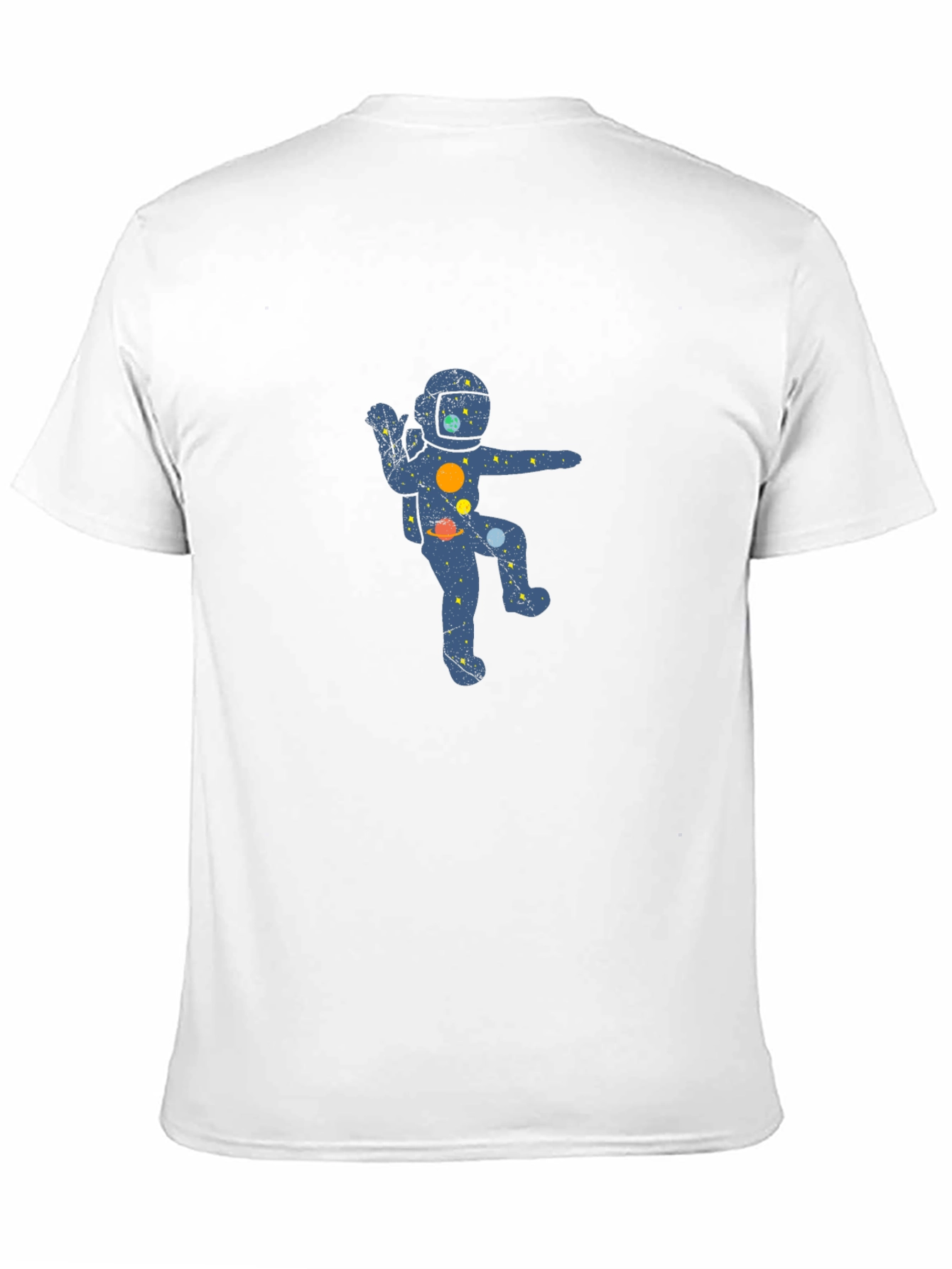 Black Astronaut Space Galaxy Graphic T-Shirt view 11