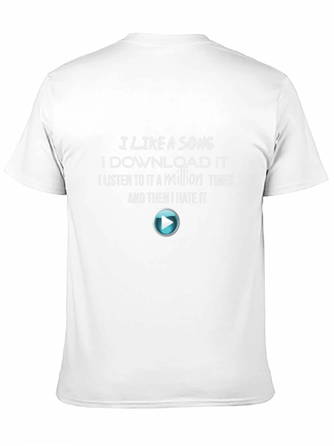 Black Funny 'I Like a Song' Graphic T-Shirt view 11