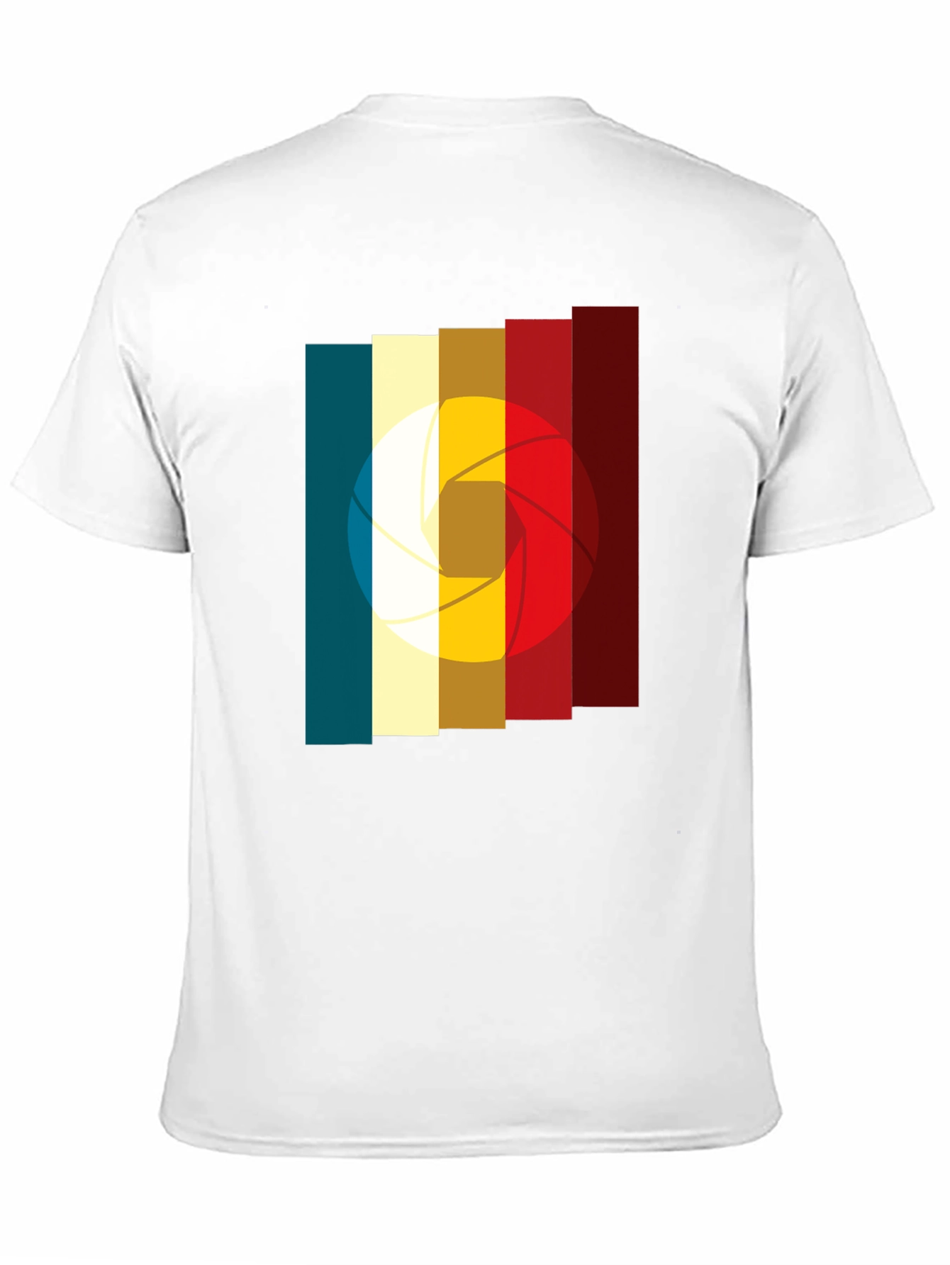 Black Retro Camera Aperture Graphic T-Shirt view 11