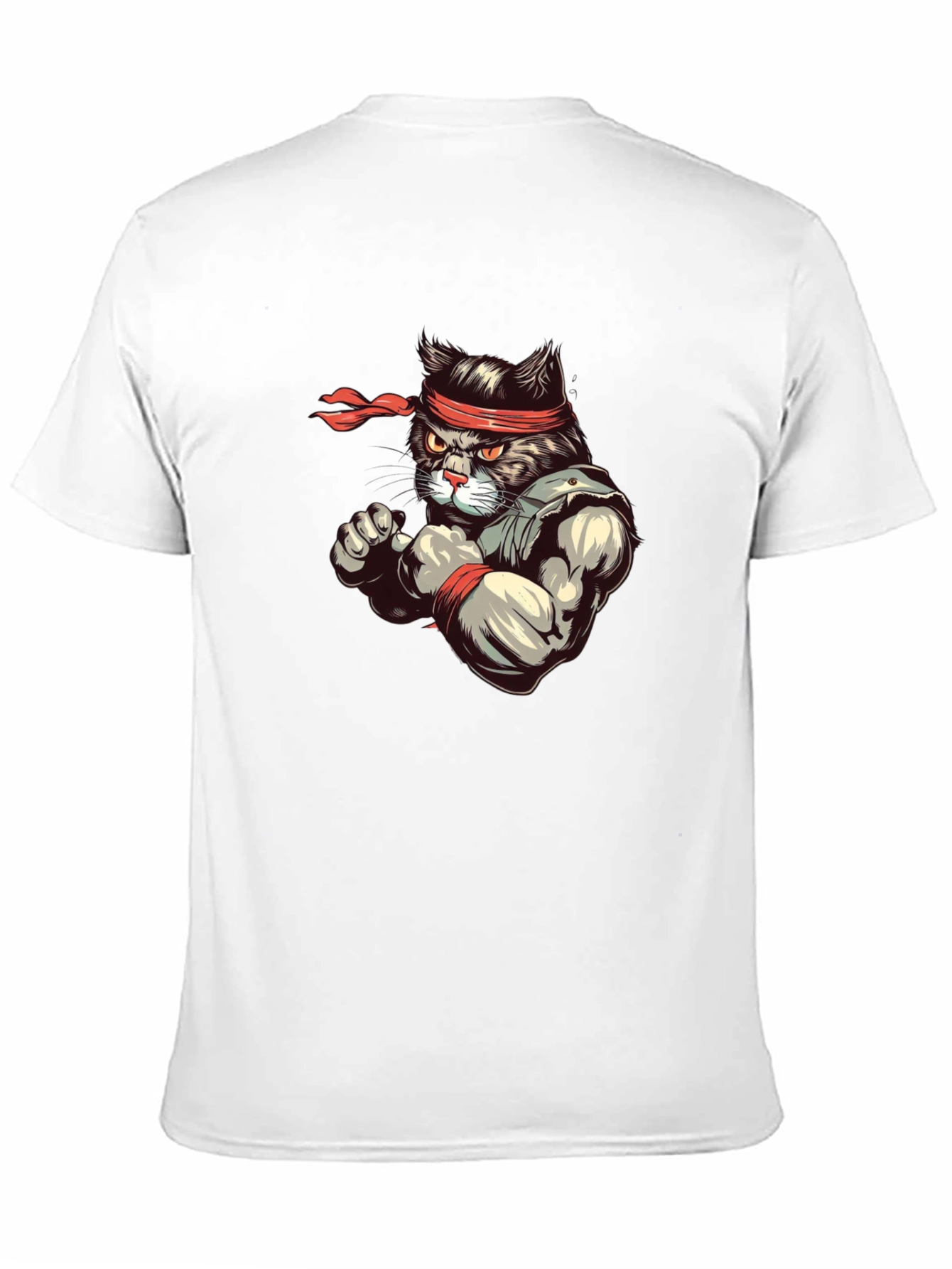 Black Martial Arts Cat T-Shirt - Ninja Cat Tee view 11