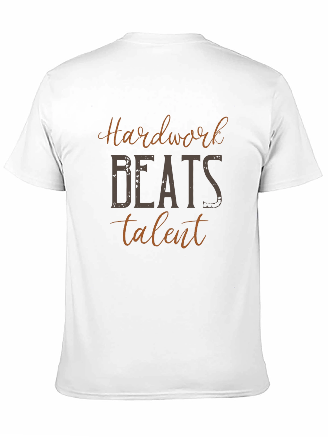 Black Hardwork Beats Talent Black Graphic Tee Shirt view 11