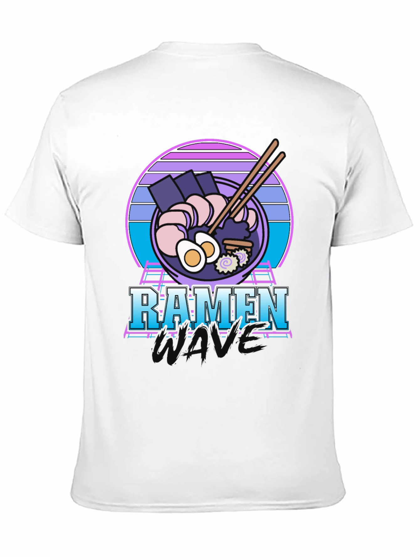 Black Retro Ramen T-Shirt - 80's Vaporwave Style Tee view 11
