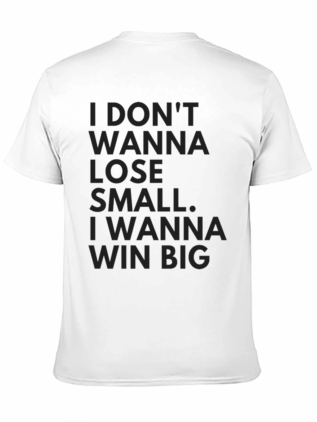 Black Motivational Men's Black T-Shirt - Win Big view 11
