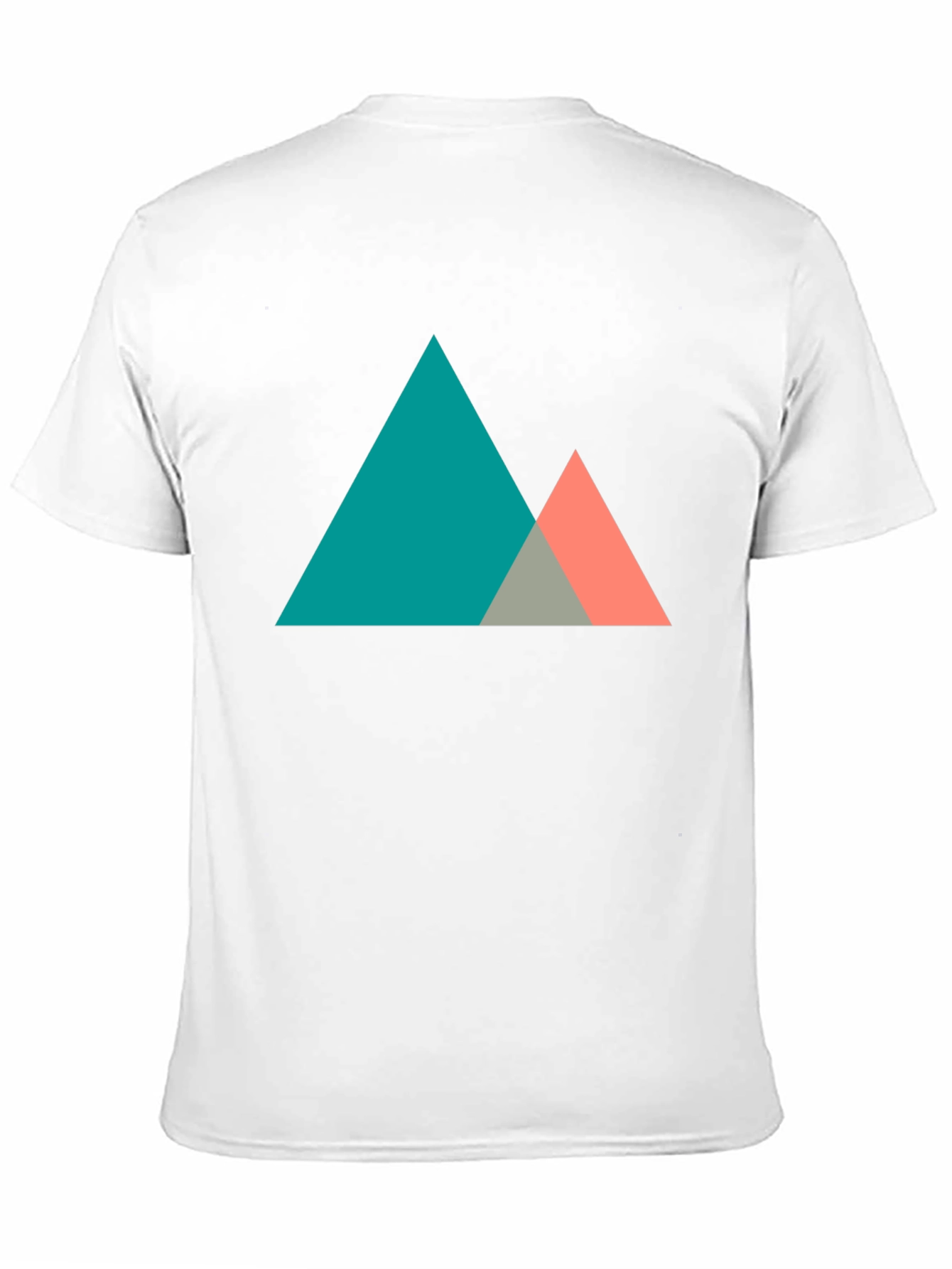 Black Geometric Mountain Graphic Tee - Modern Black T-Shirt view 11