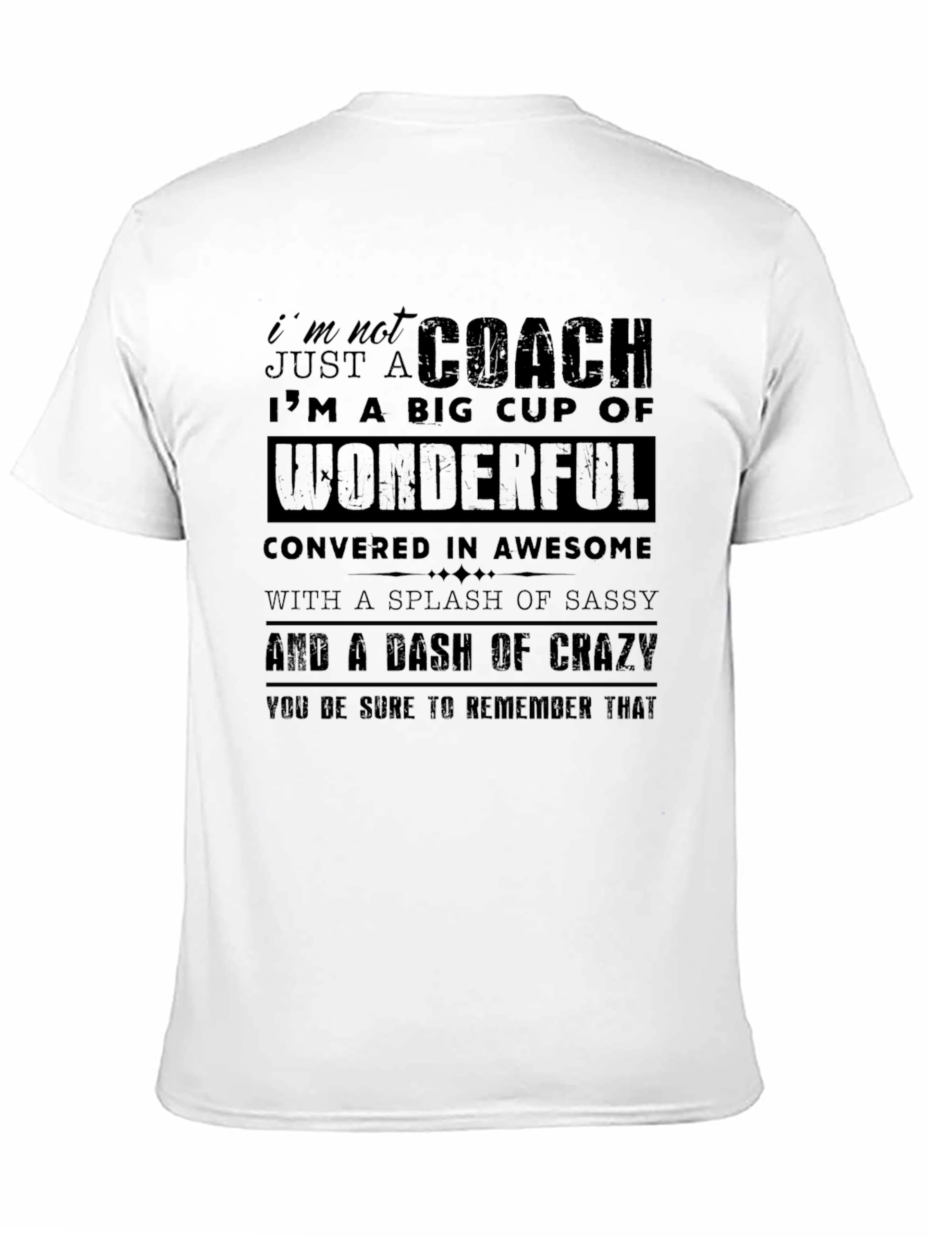 Black Coach Funny Graphic T-Shirt view 11