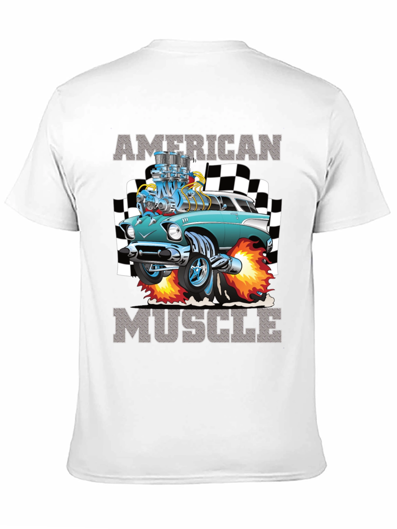 Black American Muscle Car Graphic T-Shirt view 11
