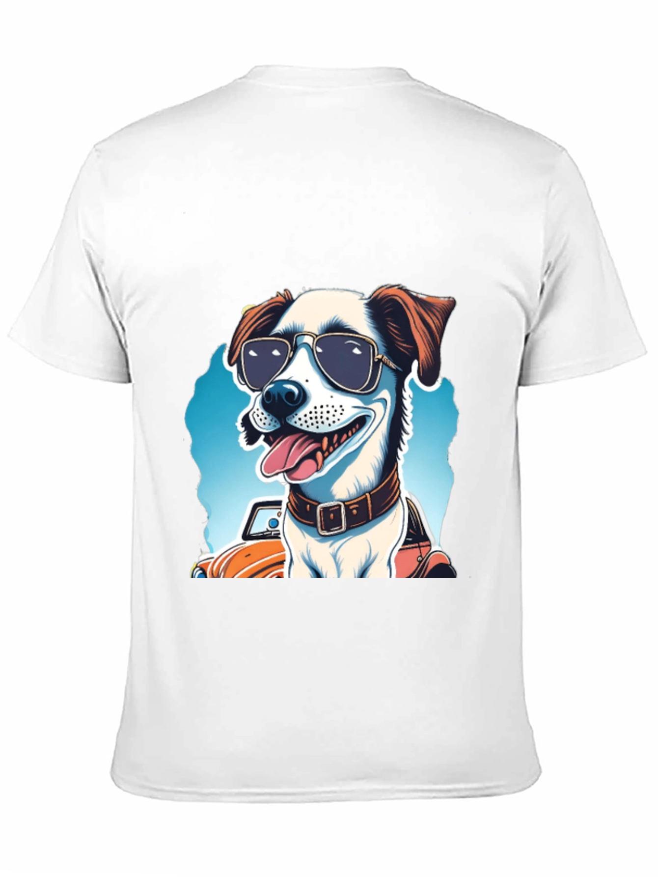 Black Cool Dog Tee: Sunglasses Pup Car Ride view 11