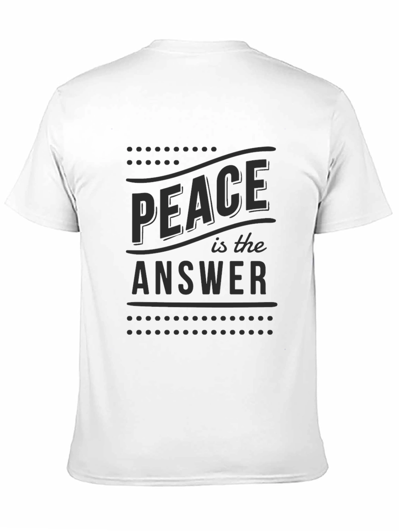 Black Peace is the Answer Graphic Tee - Classic Crew Neck T-Shirt view 11