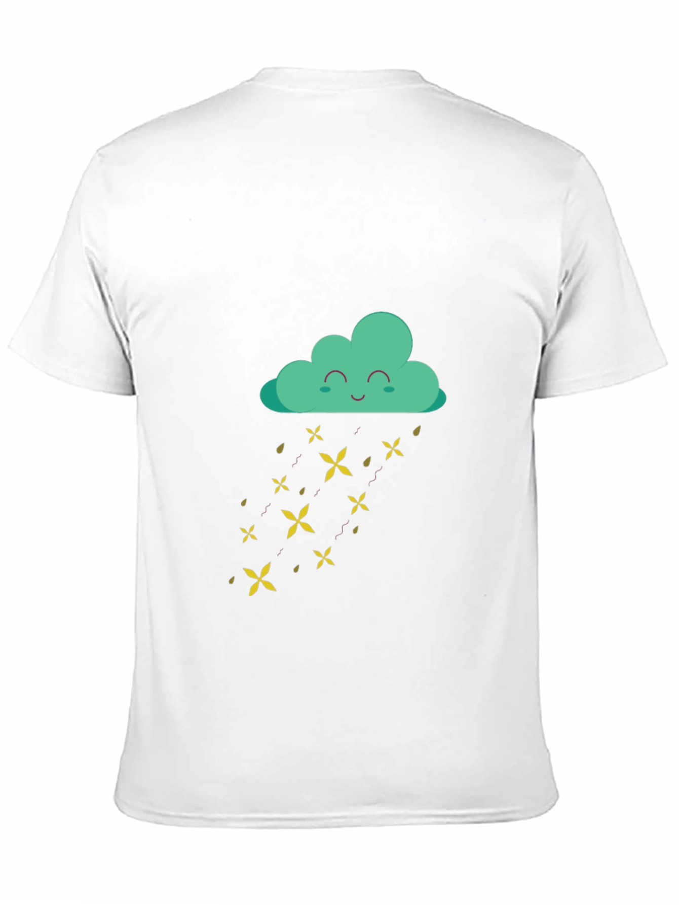 Black Happy Cloud Rain T-Shirt - Fun Graphic Tee view 11