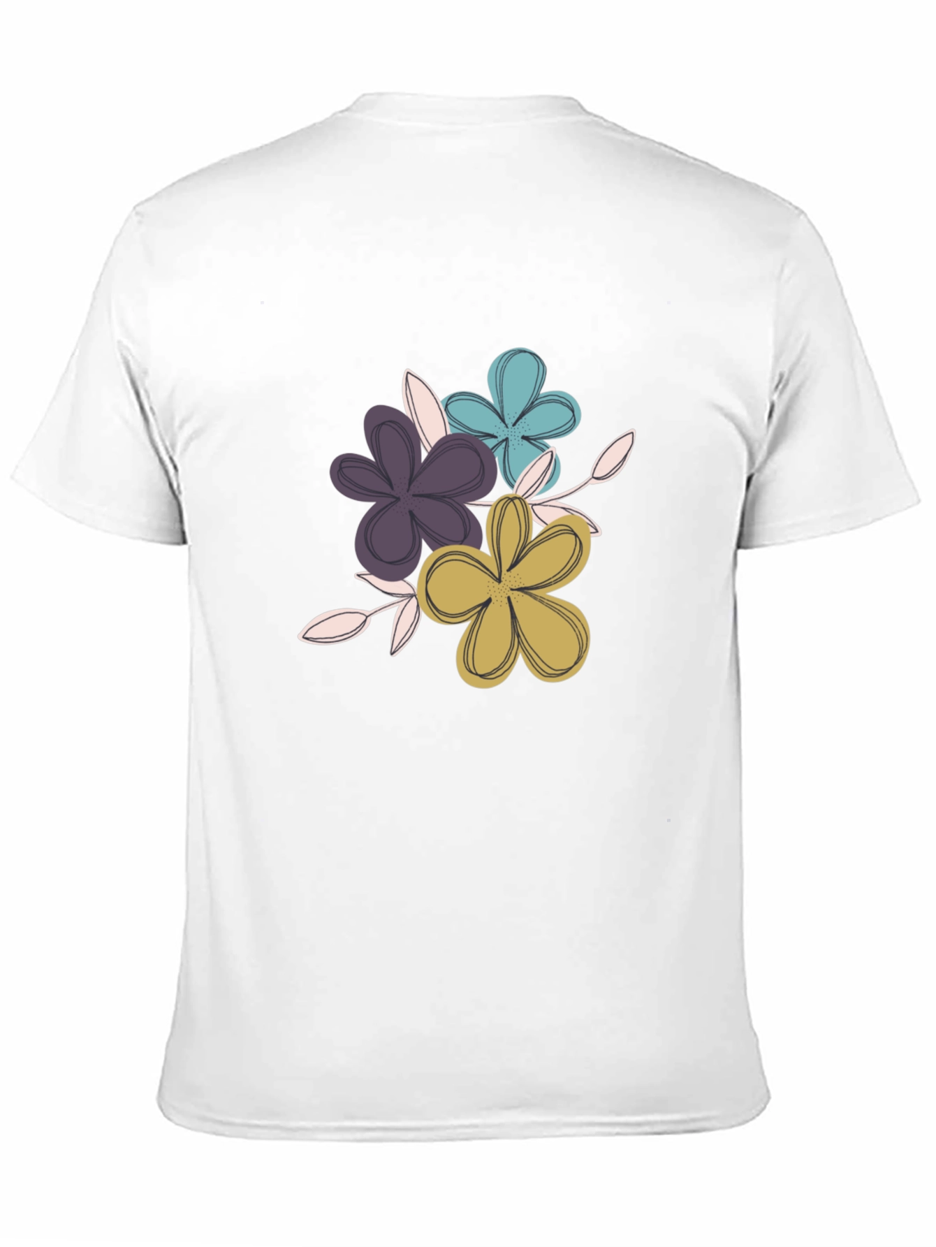 Black Floral Graphic Tee - Soft Cotton Blend view 11