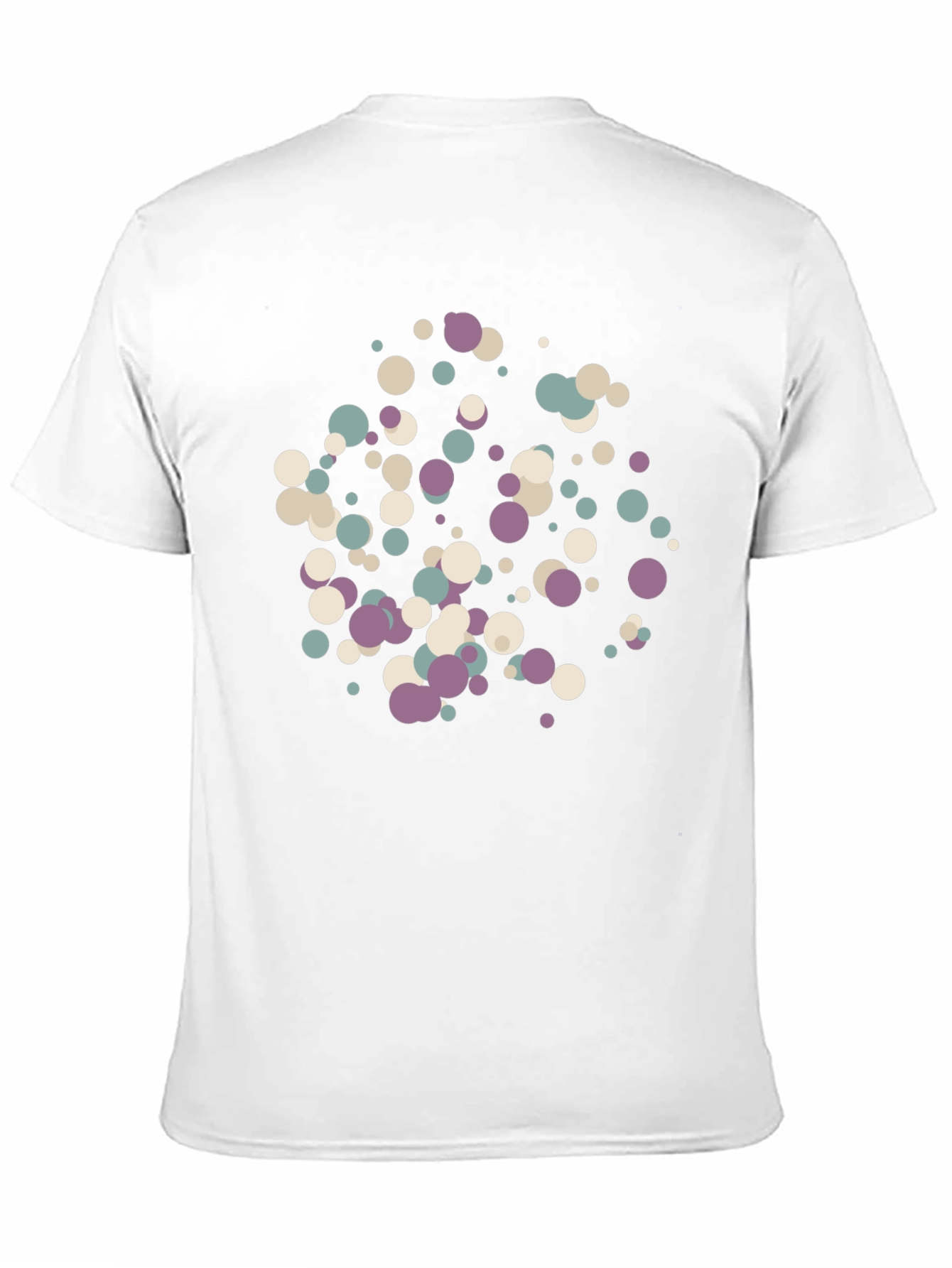 Black Modern Circle Pattern Black T-Shirt view 11