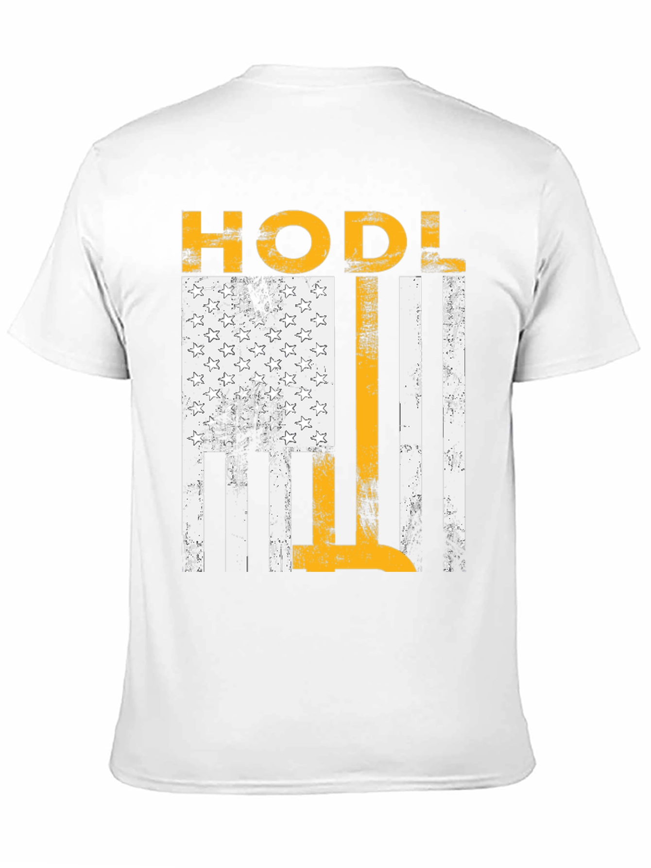 Black HODL American Flag Style Graphic Tee view 11