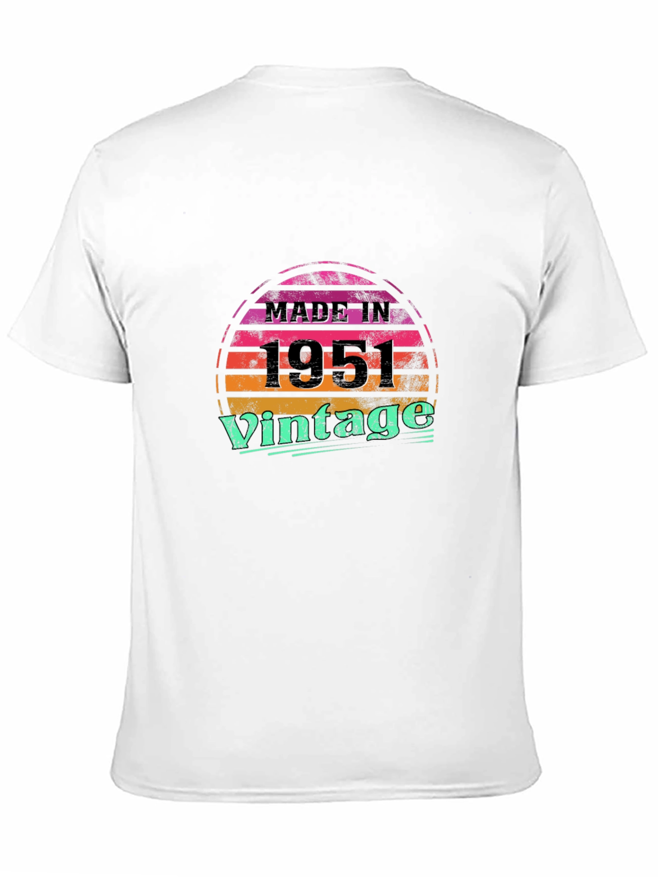 Black Made in 1951 Vintage T-Shirt - Birthday Gift view 11