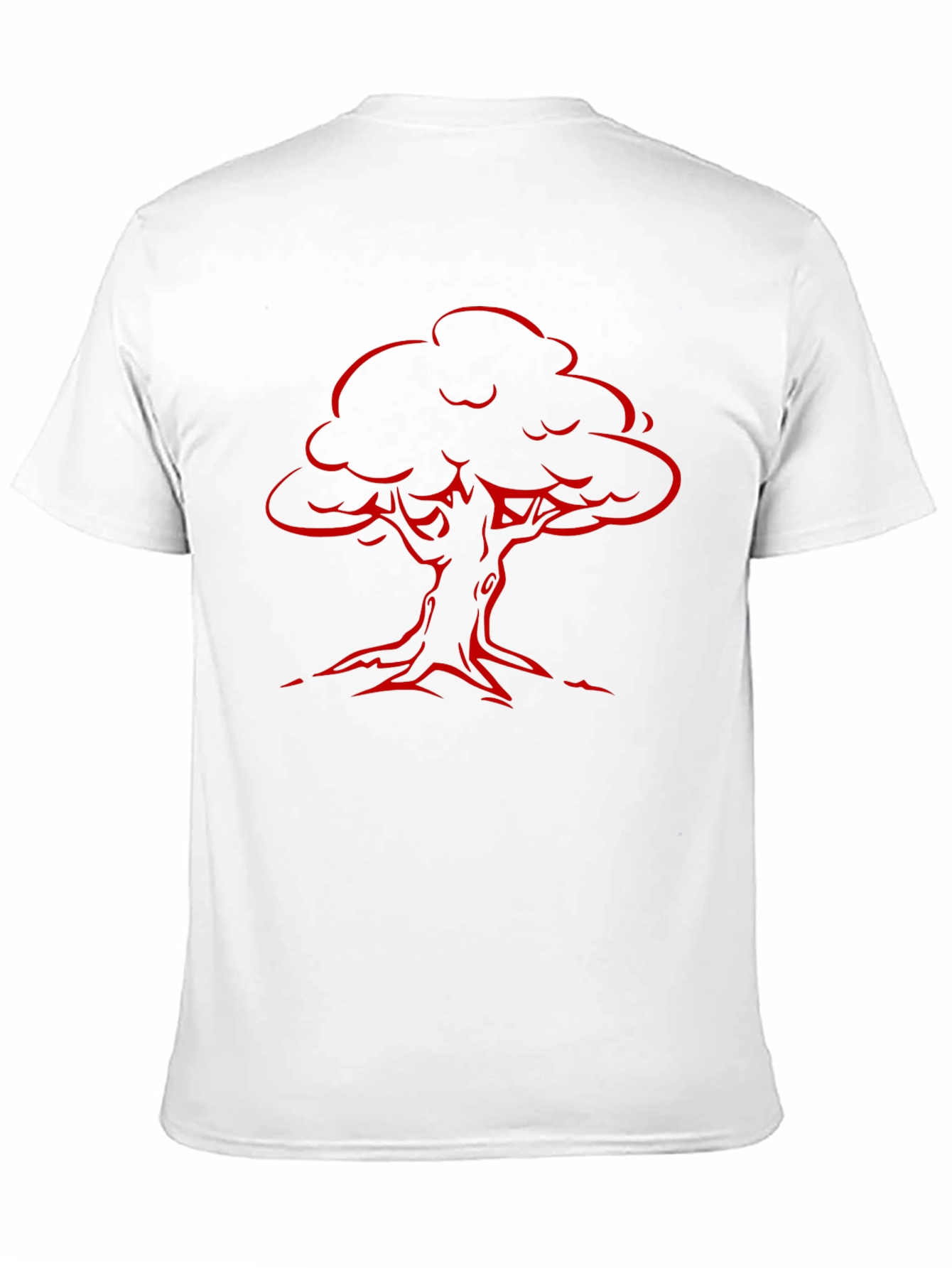 Black Red Tree Graphic Black T-Shirt view 11