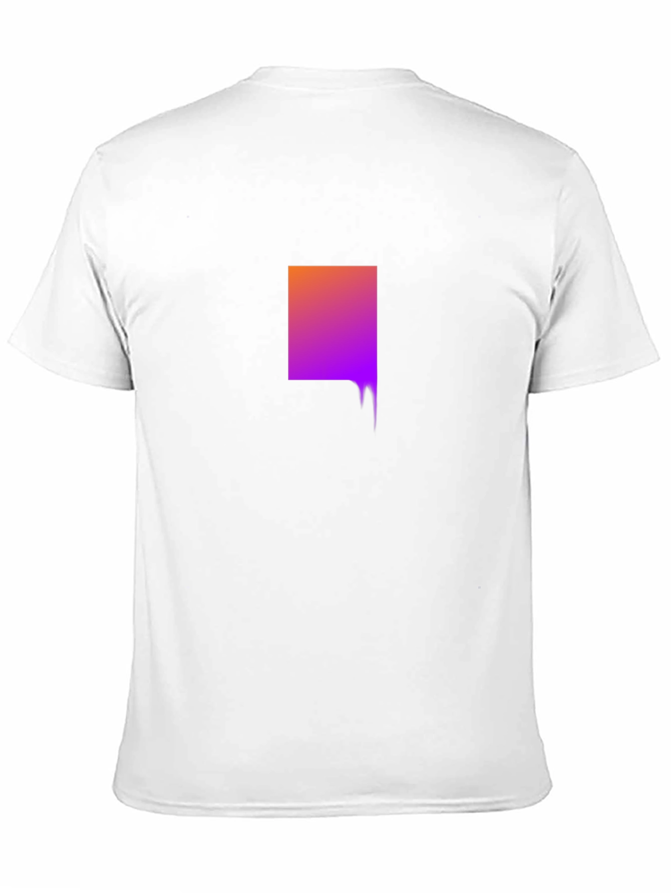 Black Gradient Square Drip Graphic Tee - Trendy Casual Wear view 11