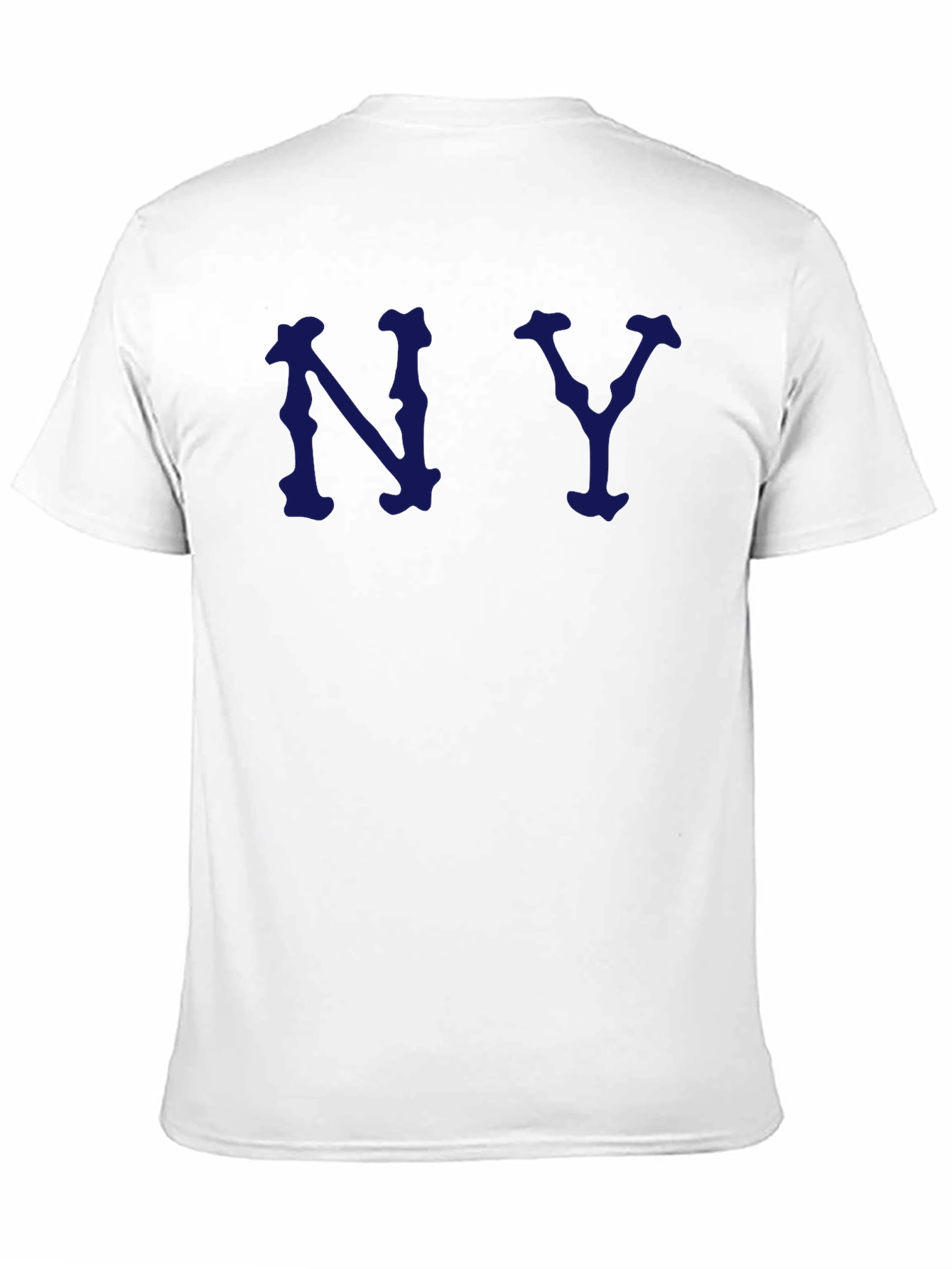 Black NY Letter Graphic Tee - Short Sleeve, Crew Neck, Casual Fit view 11