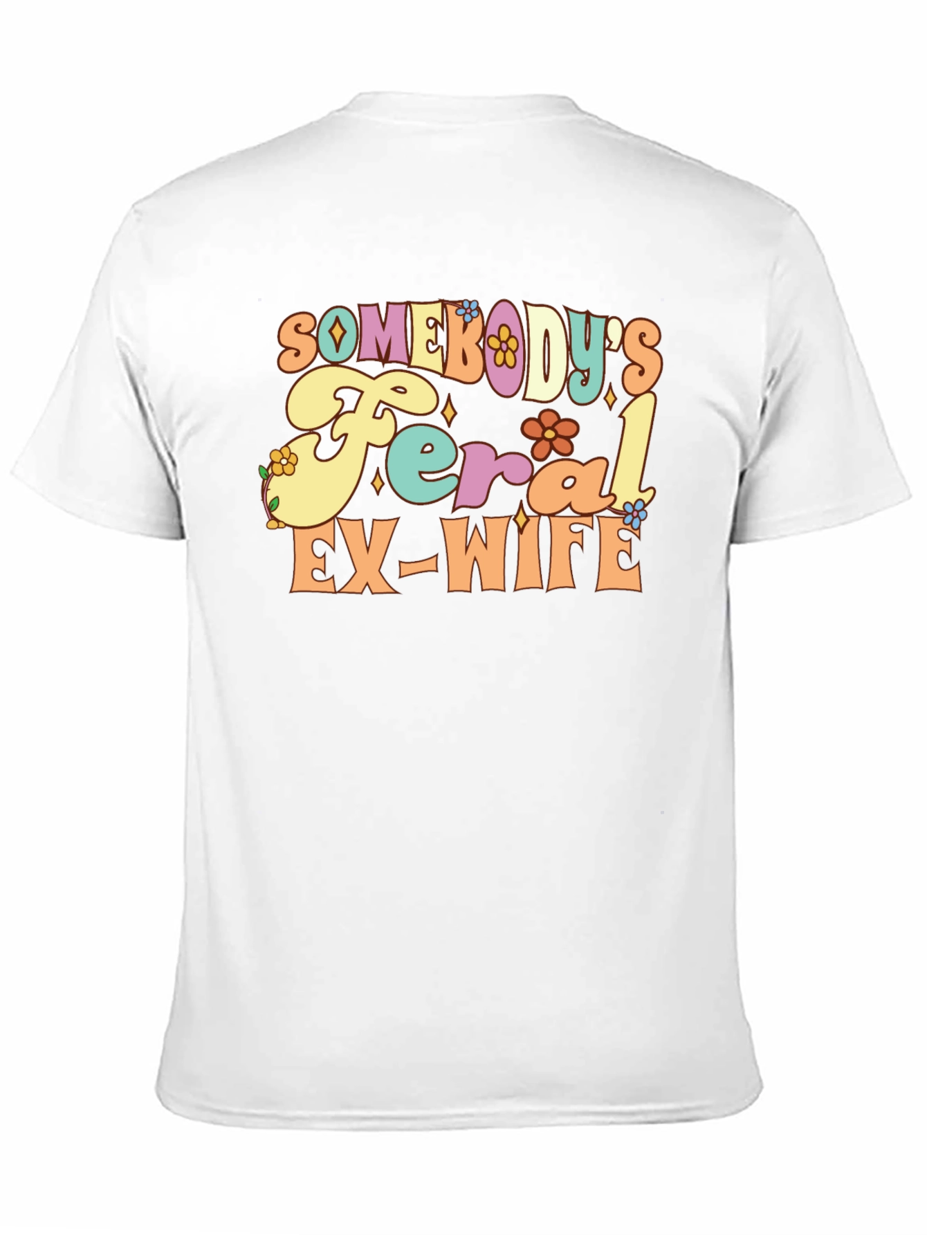 Black Feral Ex-Wife Graphic Tee - Funny Slogan Shirt view 11