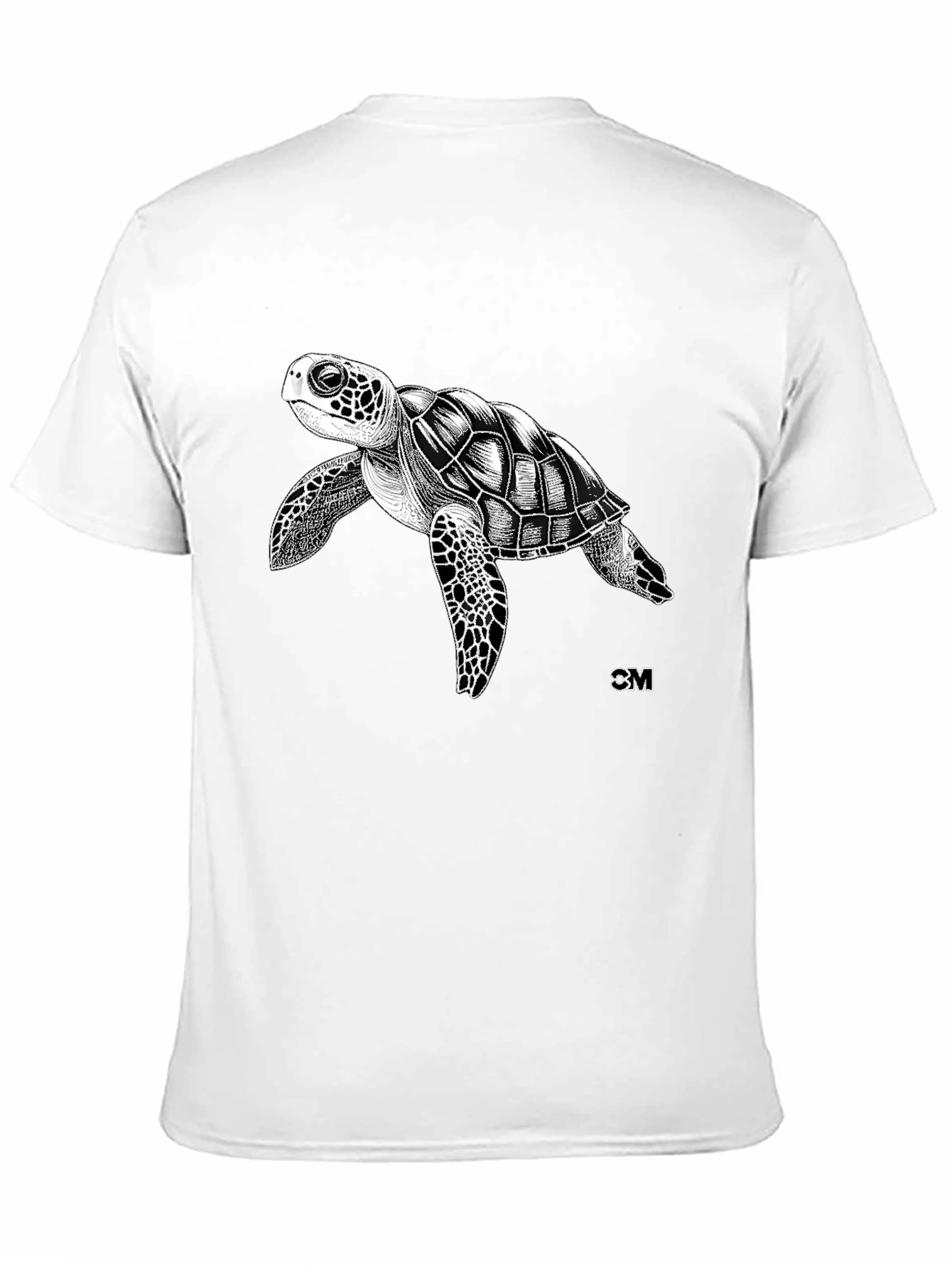 Black Sea Turtle Graphic Tee - Men's Black T-Shirt view 11