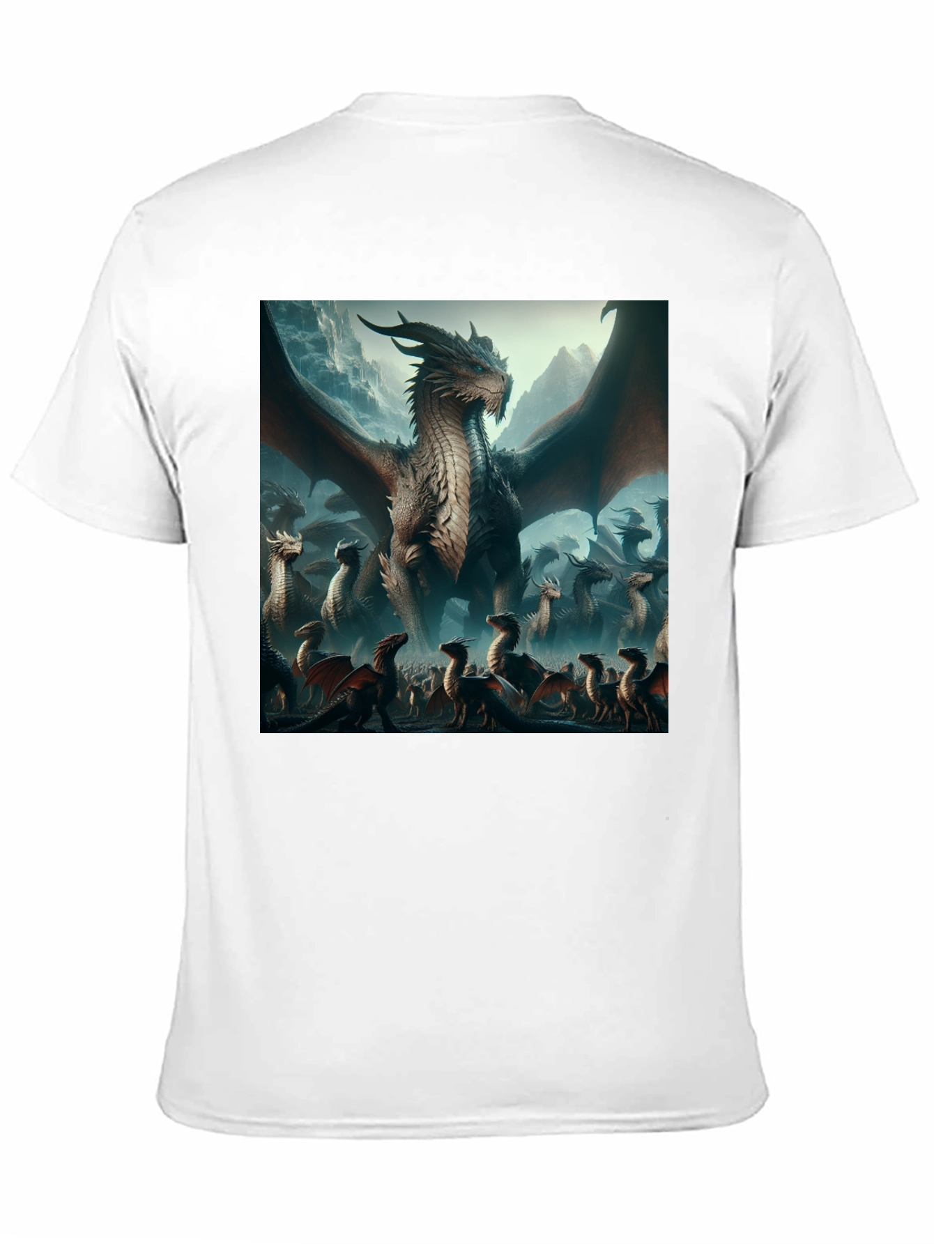 Black Dragon T-Shirt - Fantasy Art Graphic Tee view 11