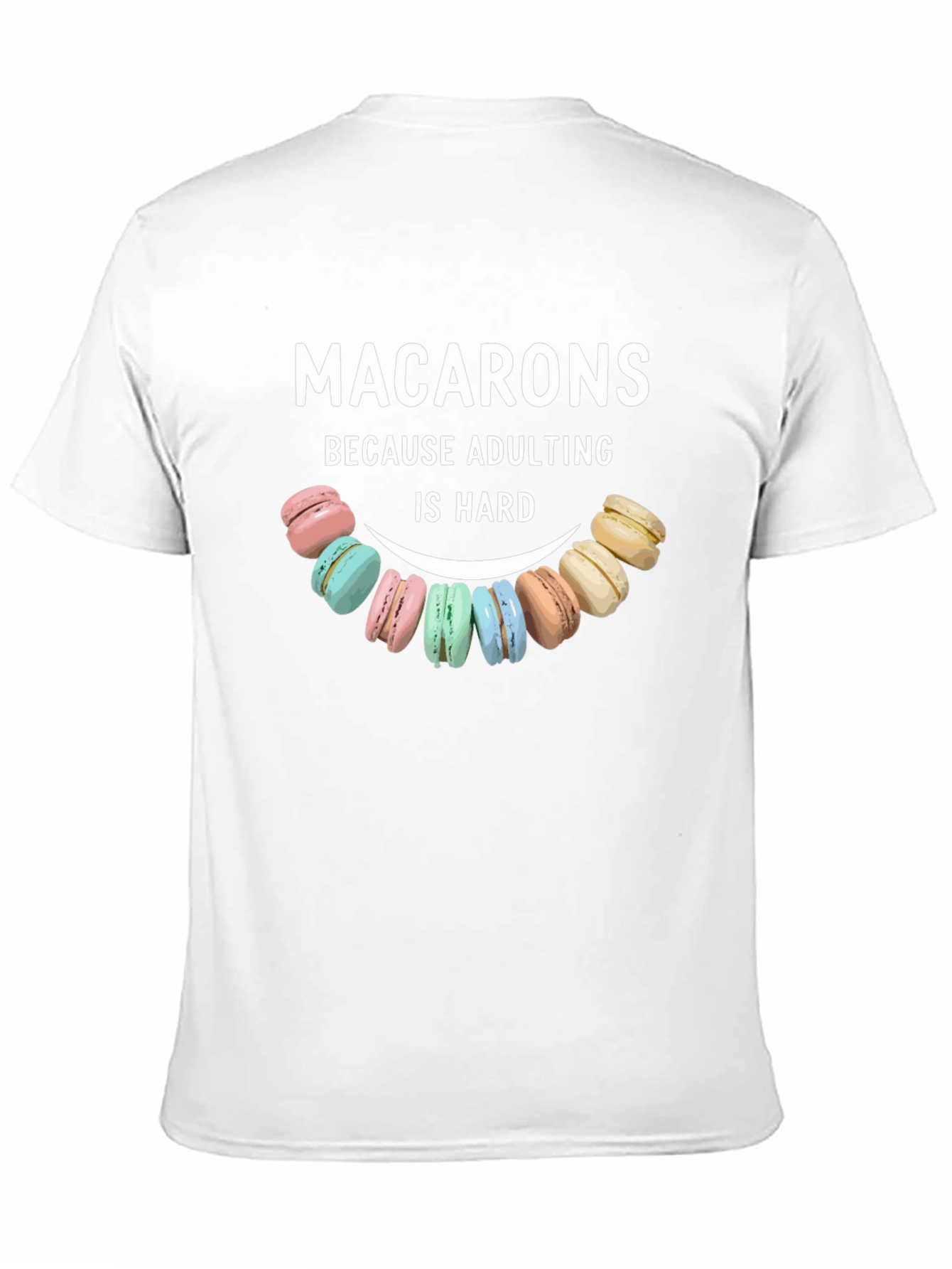 Black Macarons Adulting Hard T-Shirt view 11