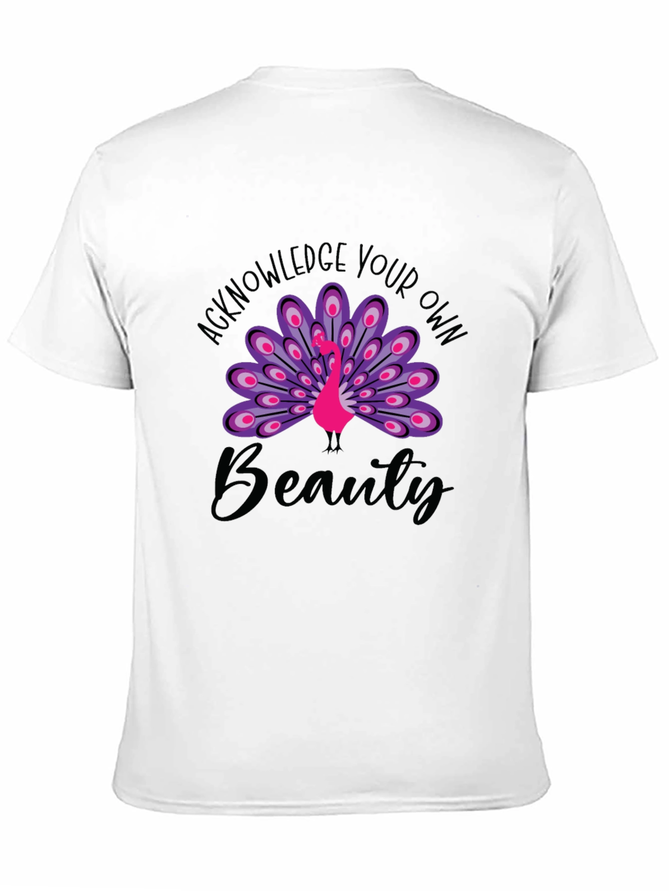 Black Acknowledge Your Own Beauty Black Graphic Tee view 11
