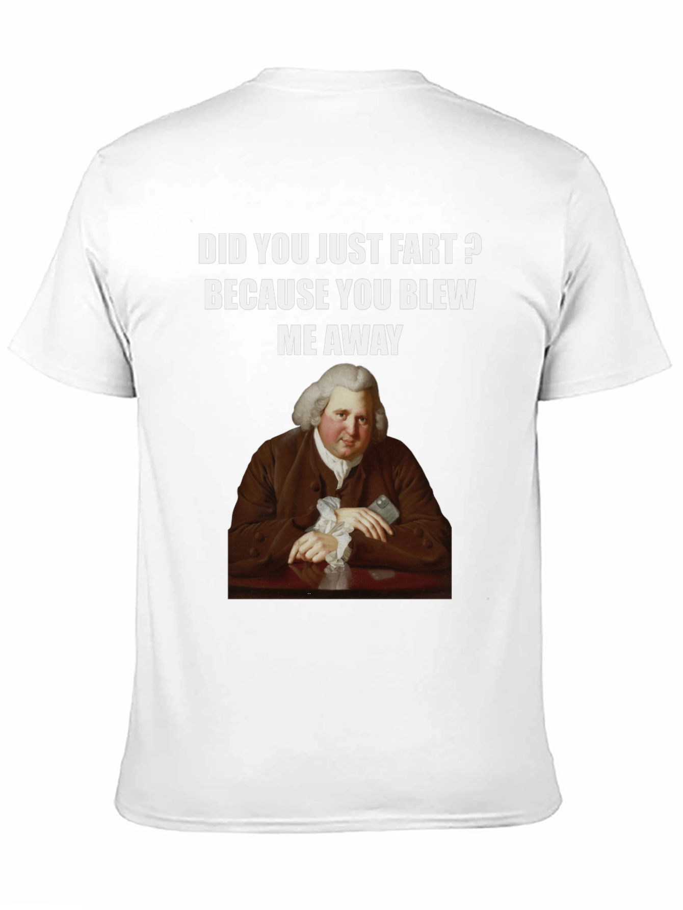 Black Humorous Fart T-Shirt with Classical Art view 11