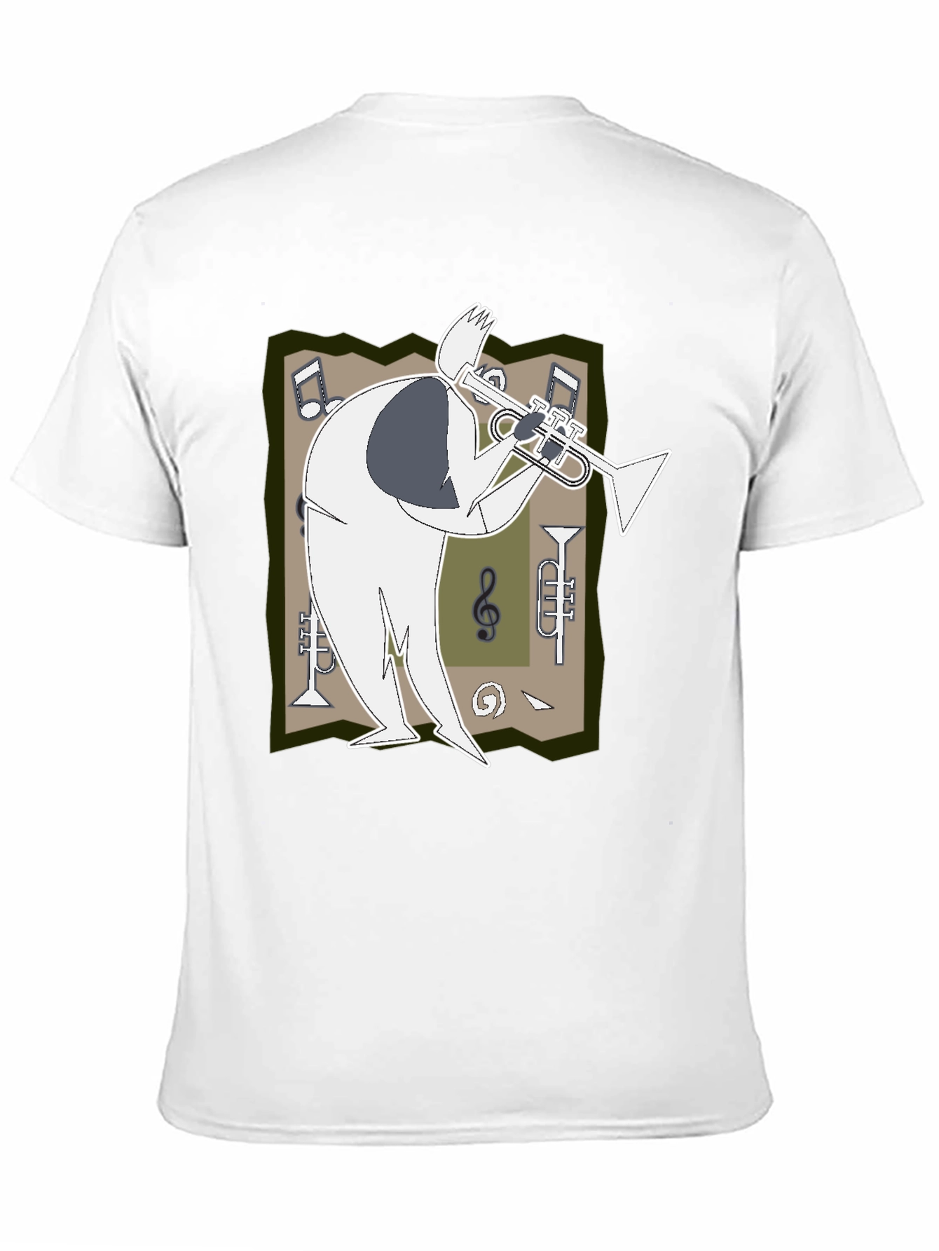 Black Jazz Trumpet Graphic T-Shirt - Black view 11