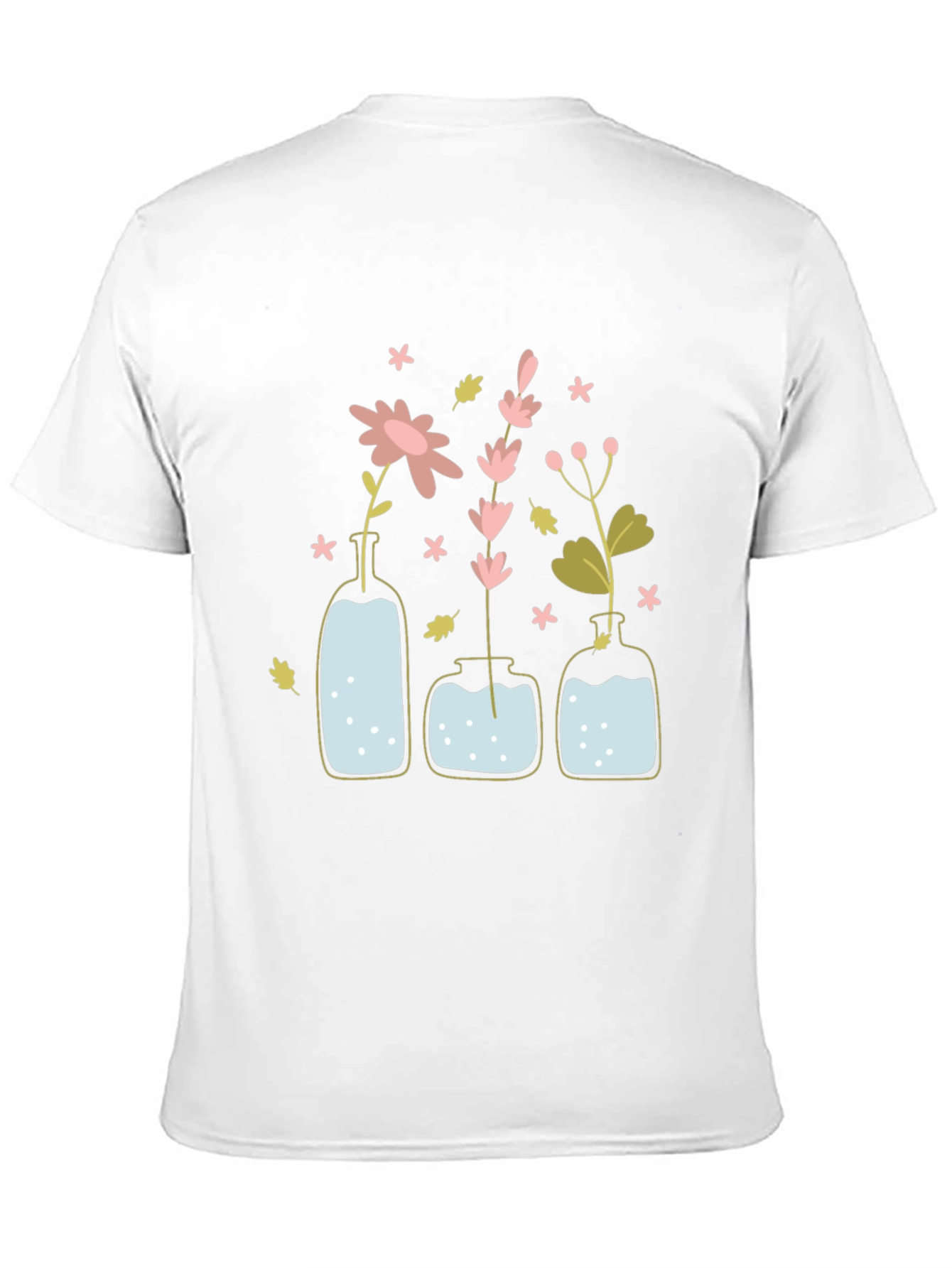 Black Floral Vases Graphic T-Shirt view 11