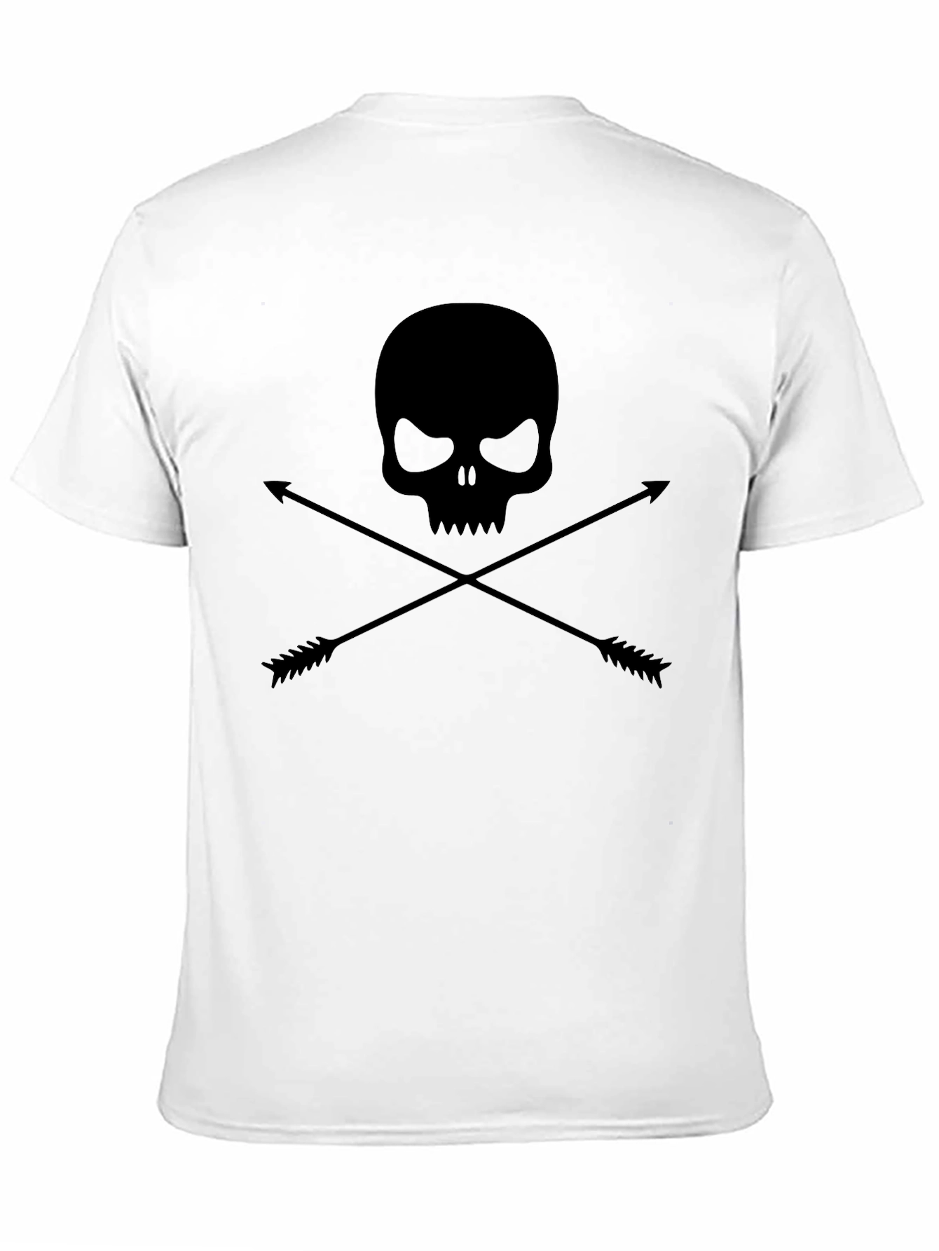 Black Skull & Arrows Graphic Tee - Mens Black T-Shirt view 11