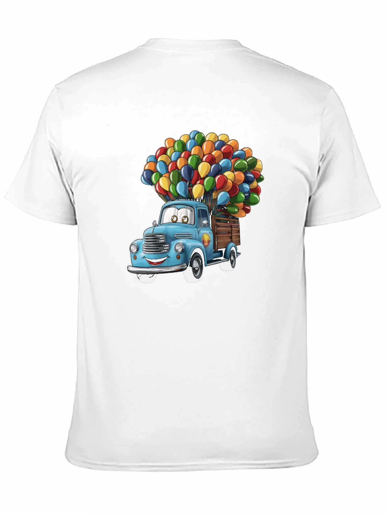 Black Cartoon Truck Balloon Graphic Tee view 11