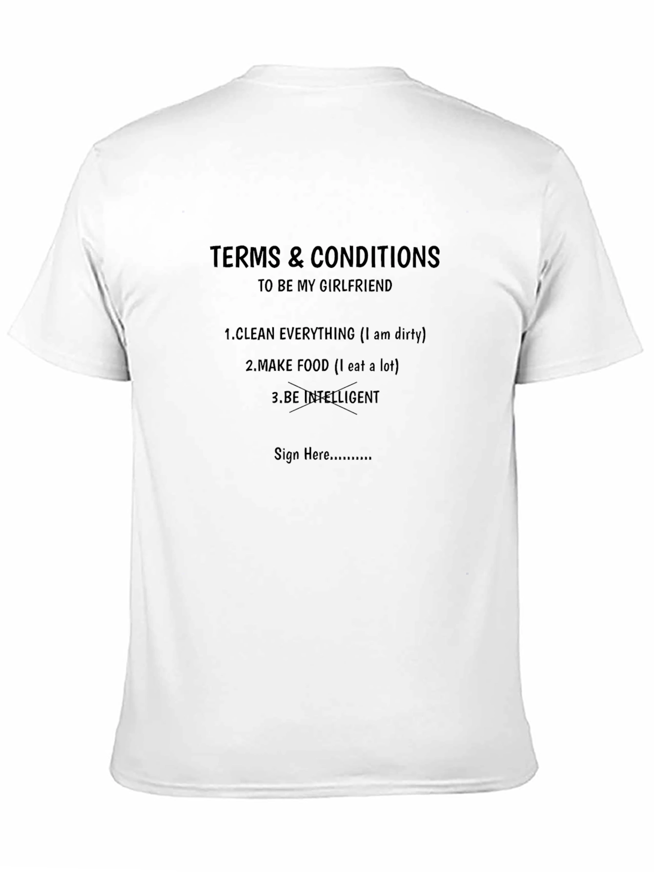 Black Terms & Conditions Girlfriend T-Shirt - Funny Novelty Tee view 11
