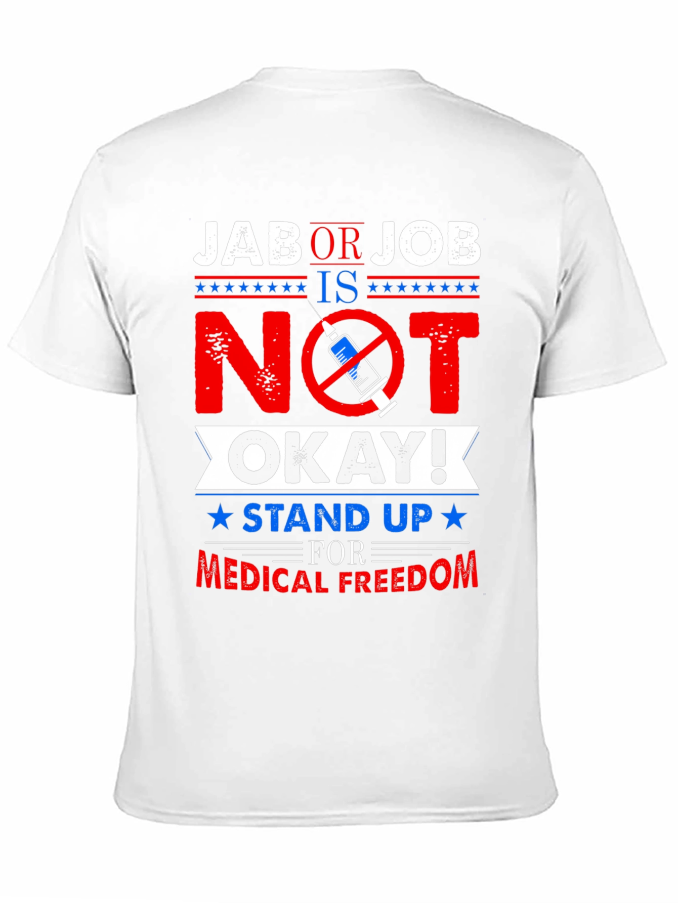 Black Jab or Job Anti Vaccine T-Shirt view 11