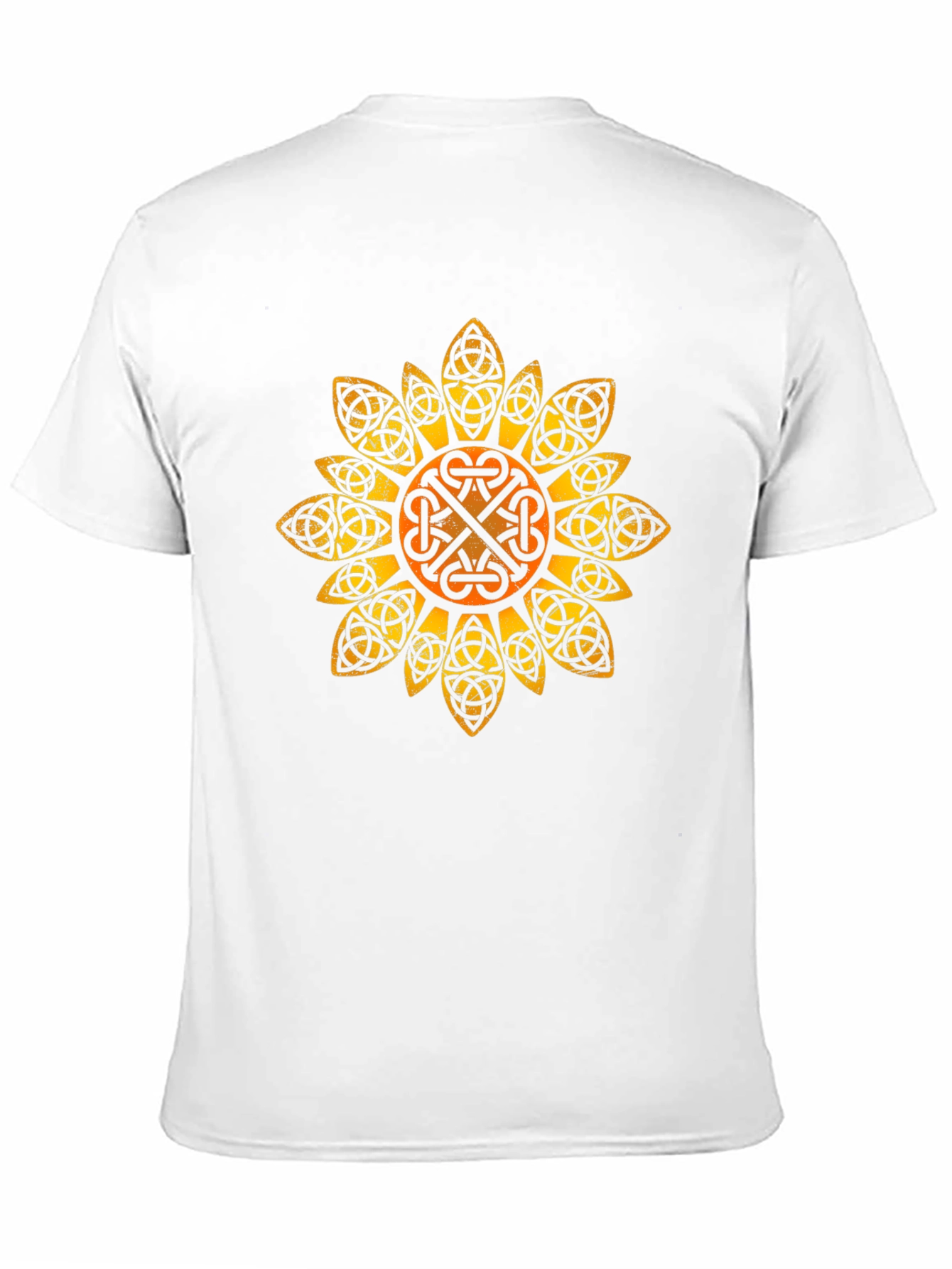Black Celtic Knot Sunflower Graphic Tee - Black view 11