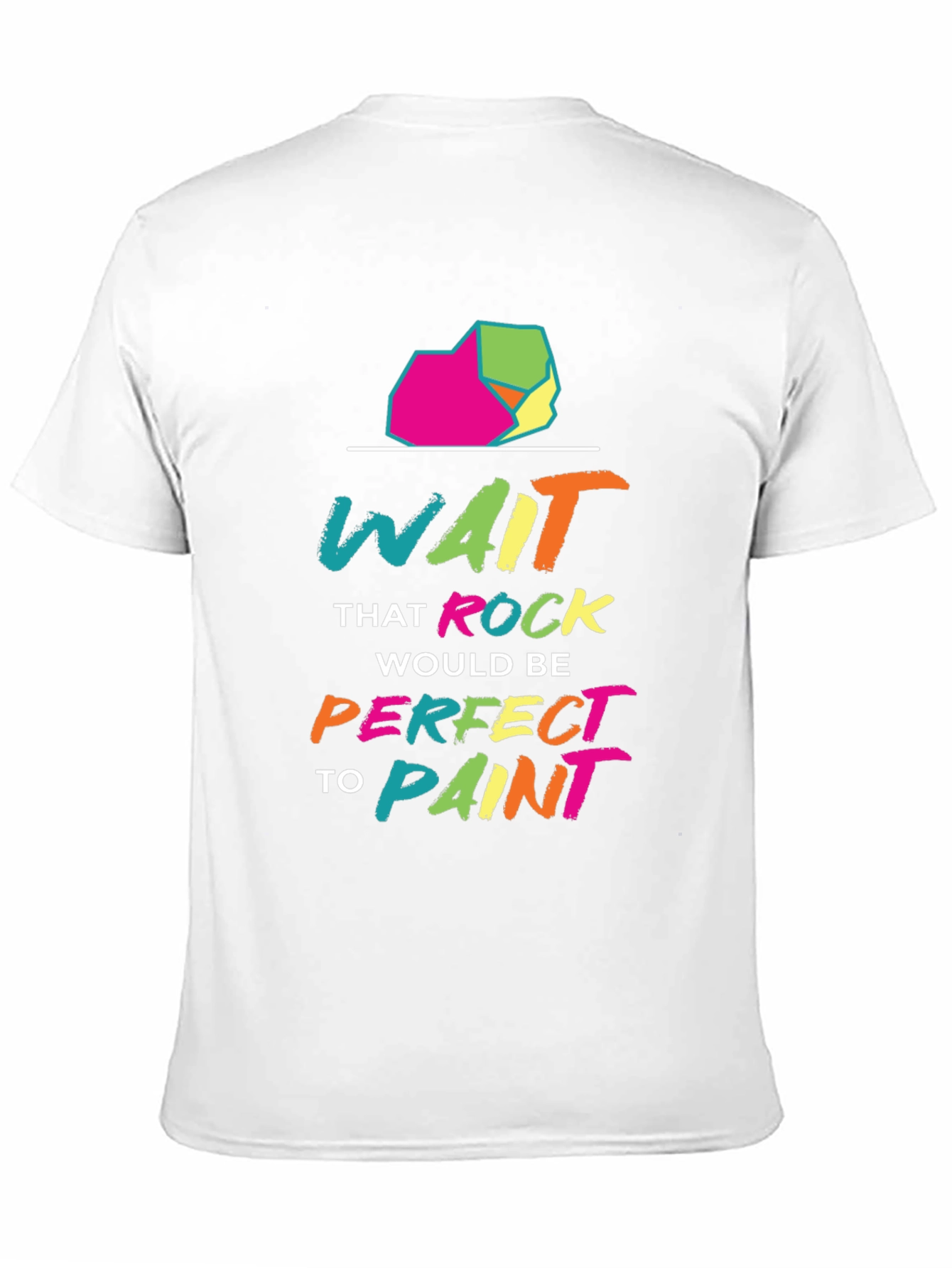 Black Colorful Rock Painting T-Shirt - Unique Graphic Tee view 11