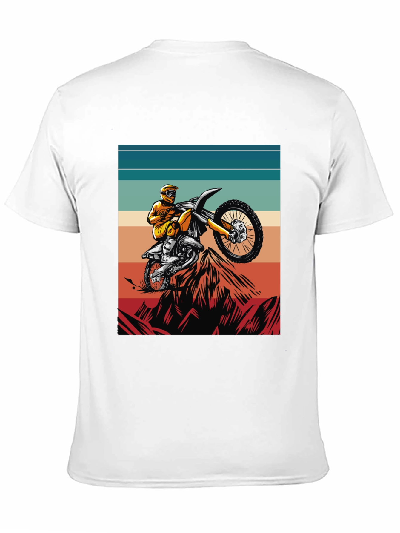 Black Dirt Bike Rider T-Shirt, Motocross Graphic Tee view 11