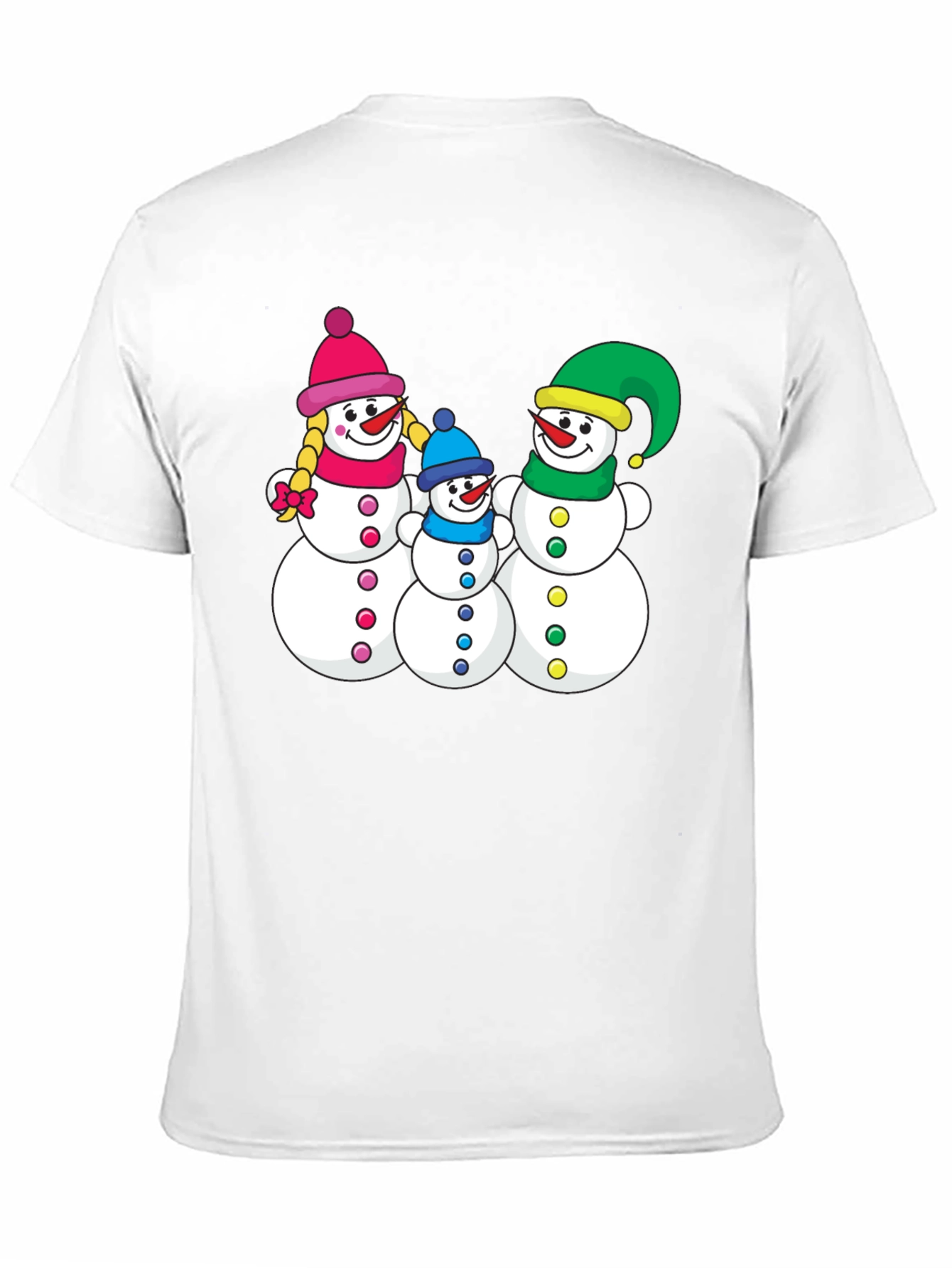Black Snowman Family Graphic Tee - Holiday Shirt view 11